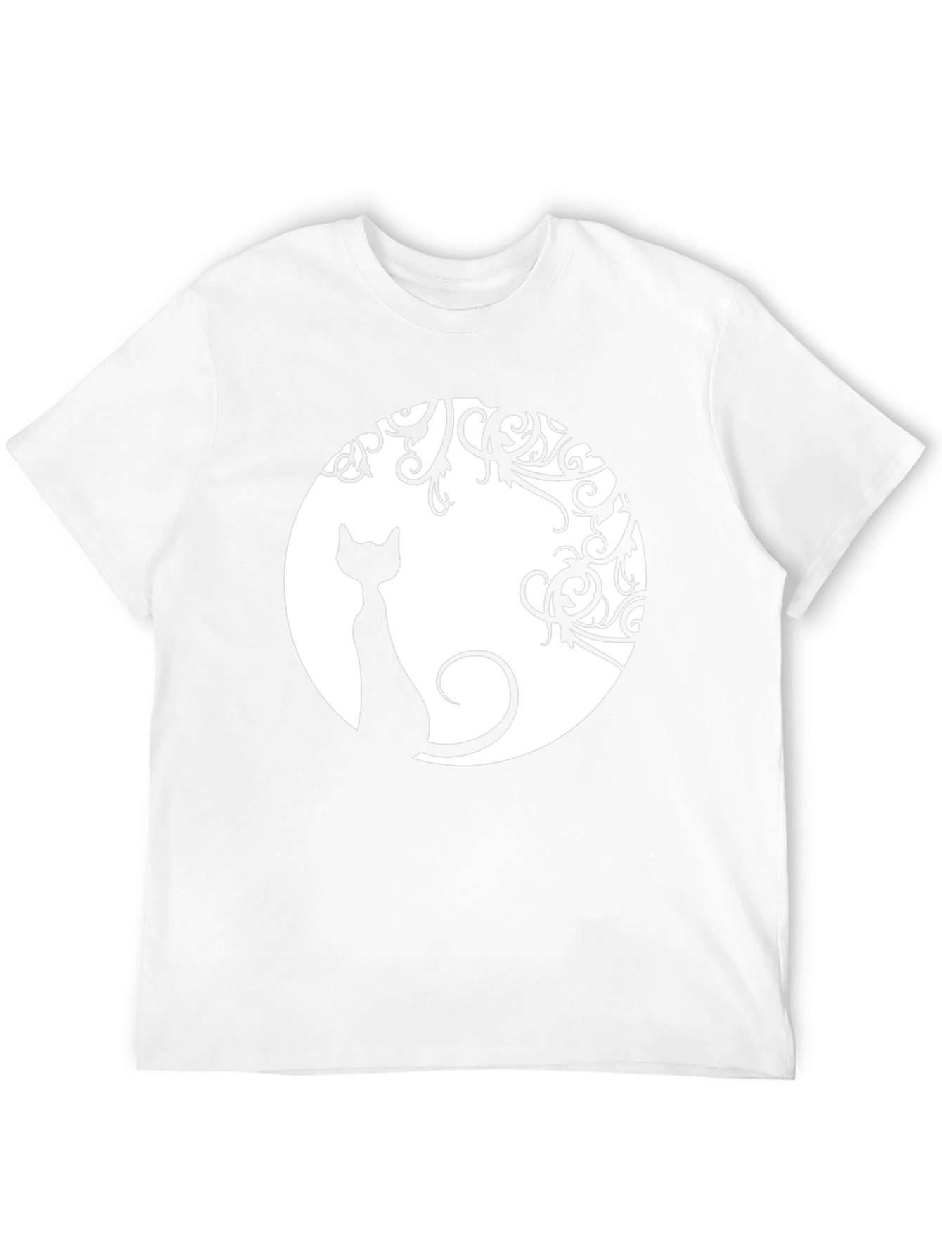 Cat Moon Graphic Tee - Unisex Black T-Shirt