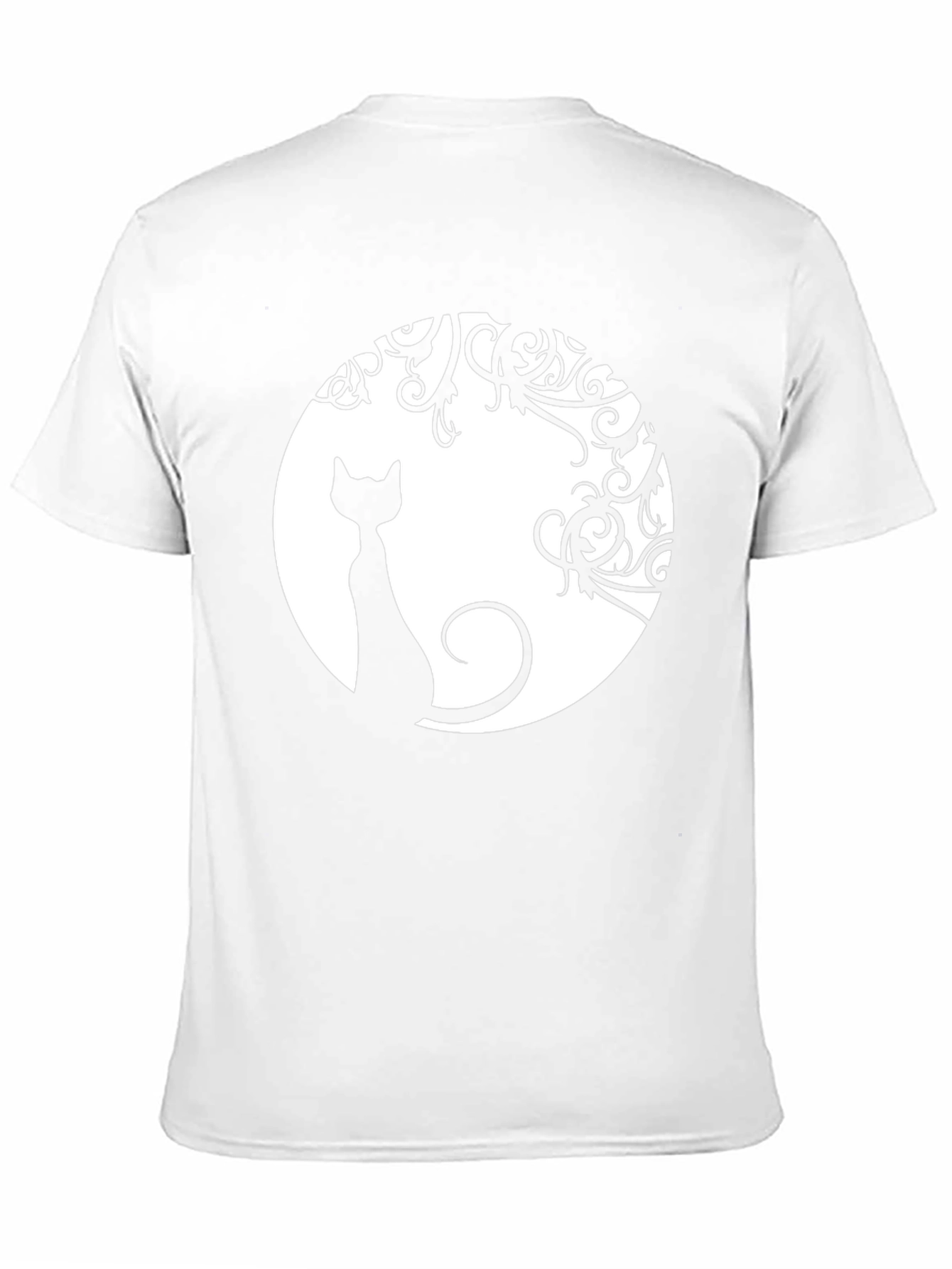 Cat Moon Graphic Tee - Unisex Black T-Shirt