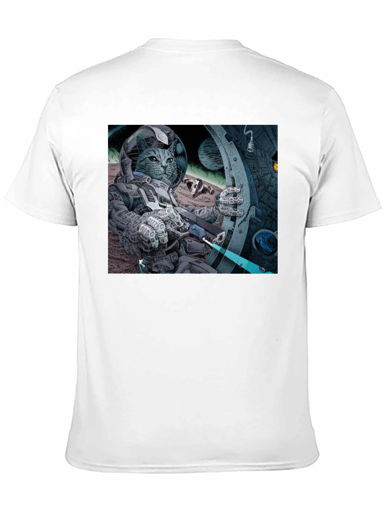 Cosmic Cat Astronaut T-Shirt - Cool Graphic Tee