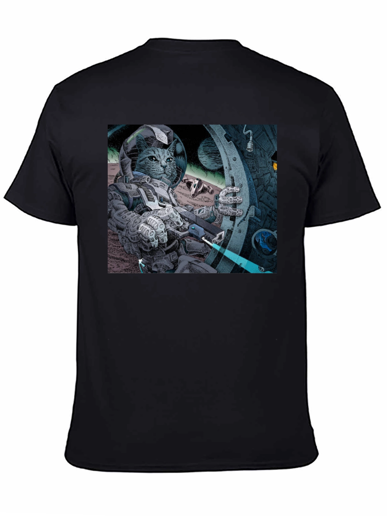Cosmic Cat Astronaut T-Shirt - Cool Graphic Tee