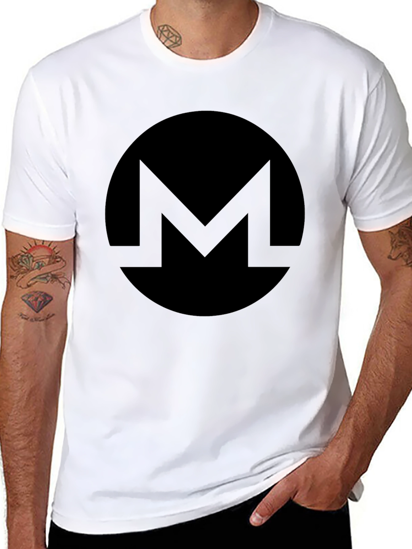 Monero Crypto T-Shirt - Black Minimalist Design