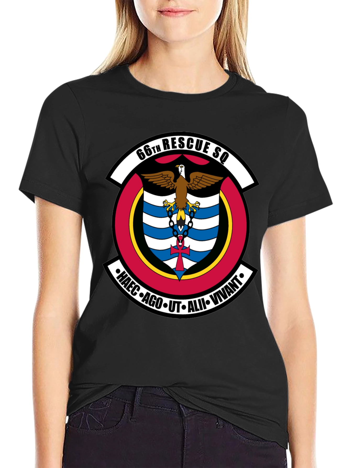 66th Rescue Squadron Black T-Shirt