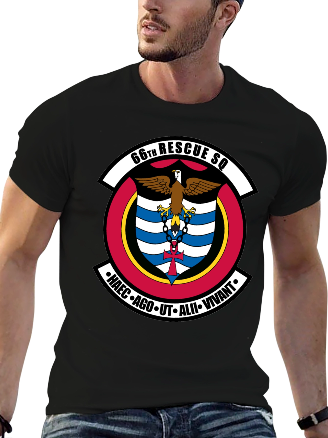 66th Rescue Squadron Black T-Shirt