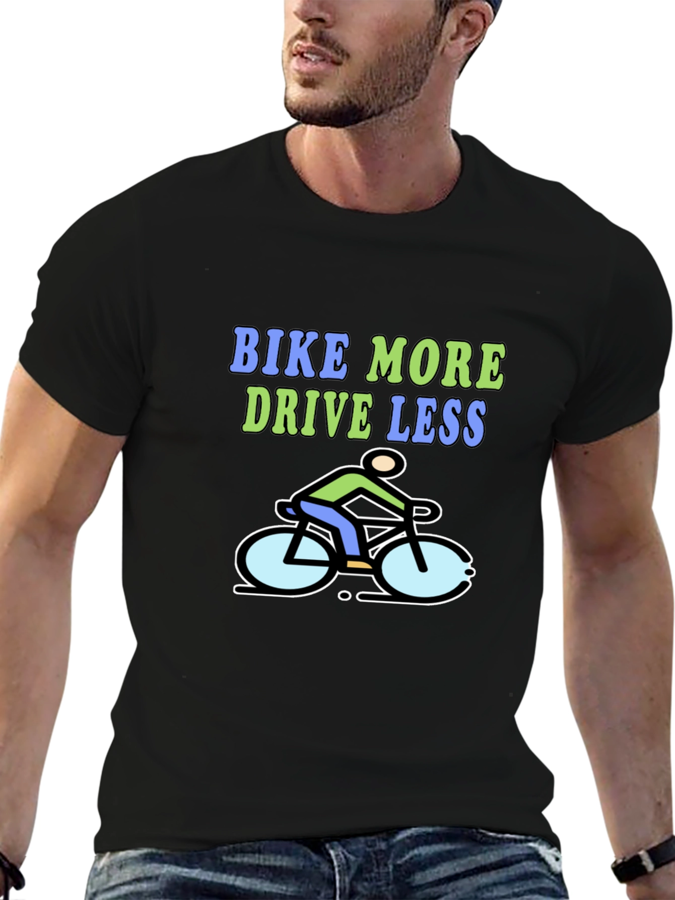 Bike More Drive Less Graphic T-Shirt