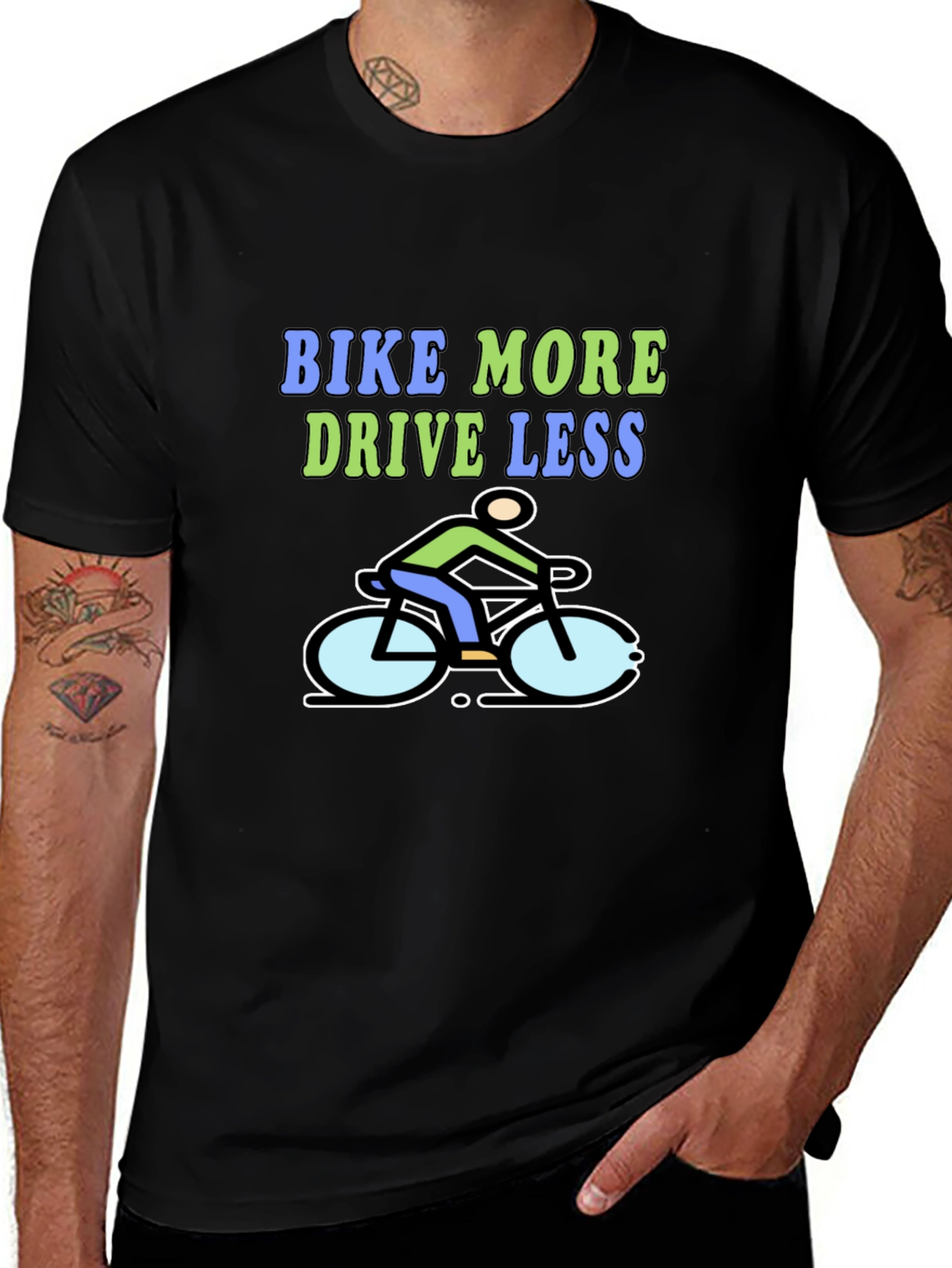 Bike More Drive Less Graphic T-Shirt