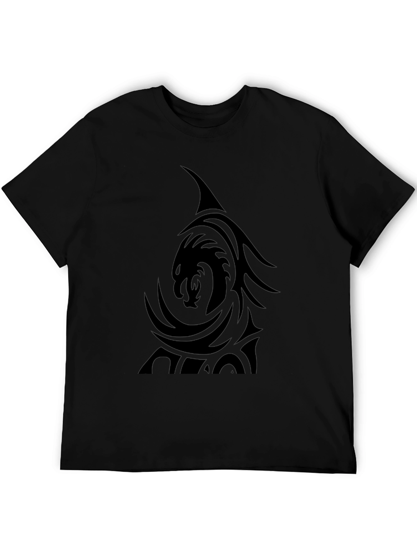 Black Dragon Graphic Tee - Mens Casual T-Shirt