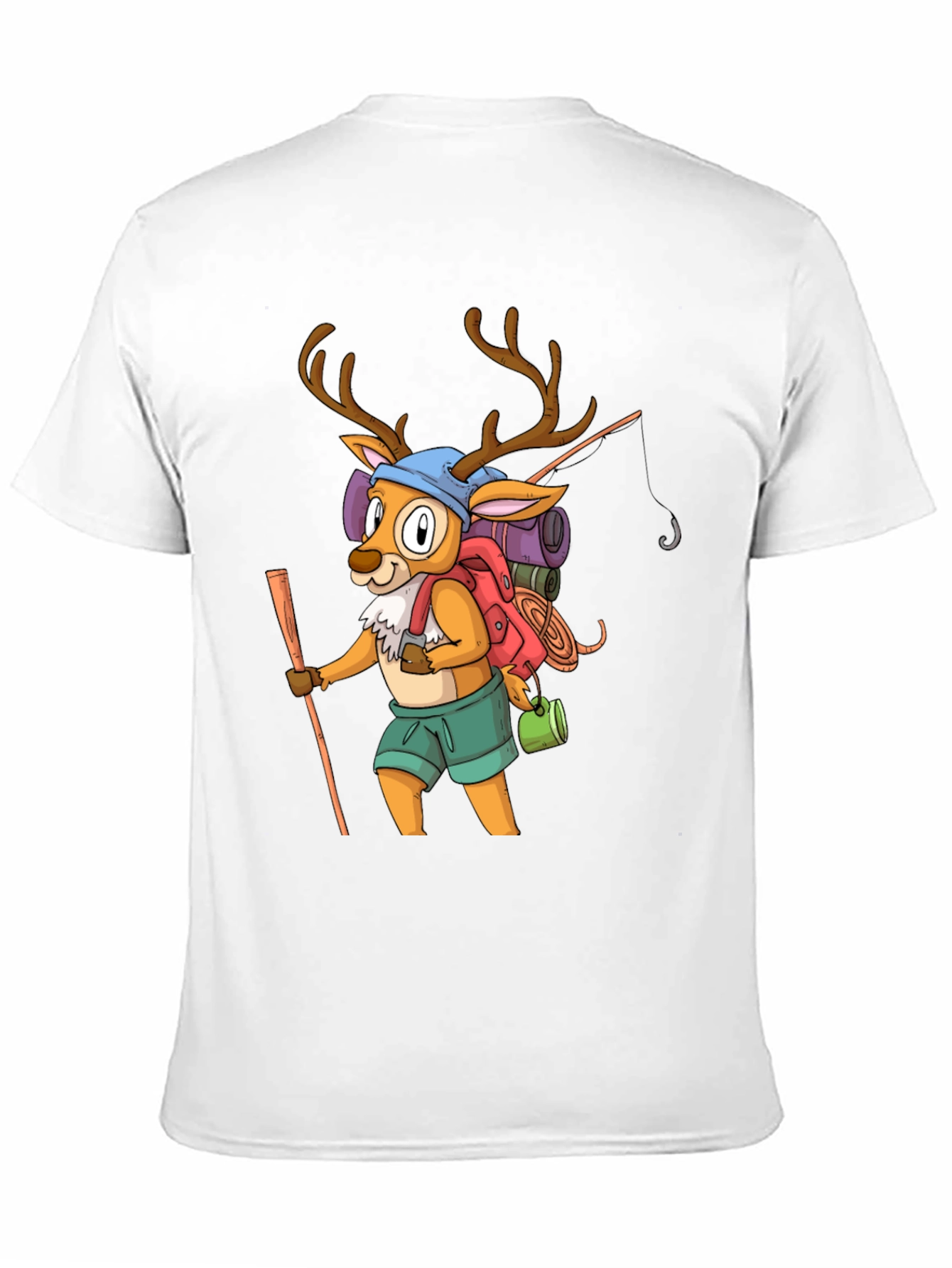 Hiking Deer Graphic Tee - Adventure Ready!