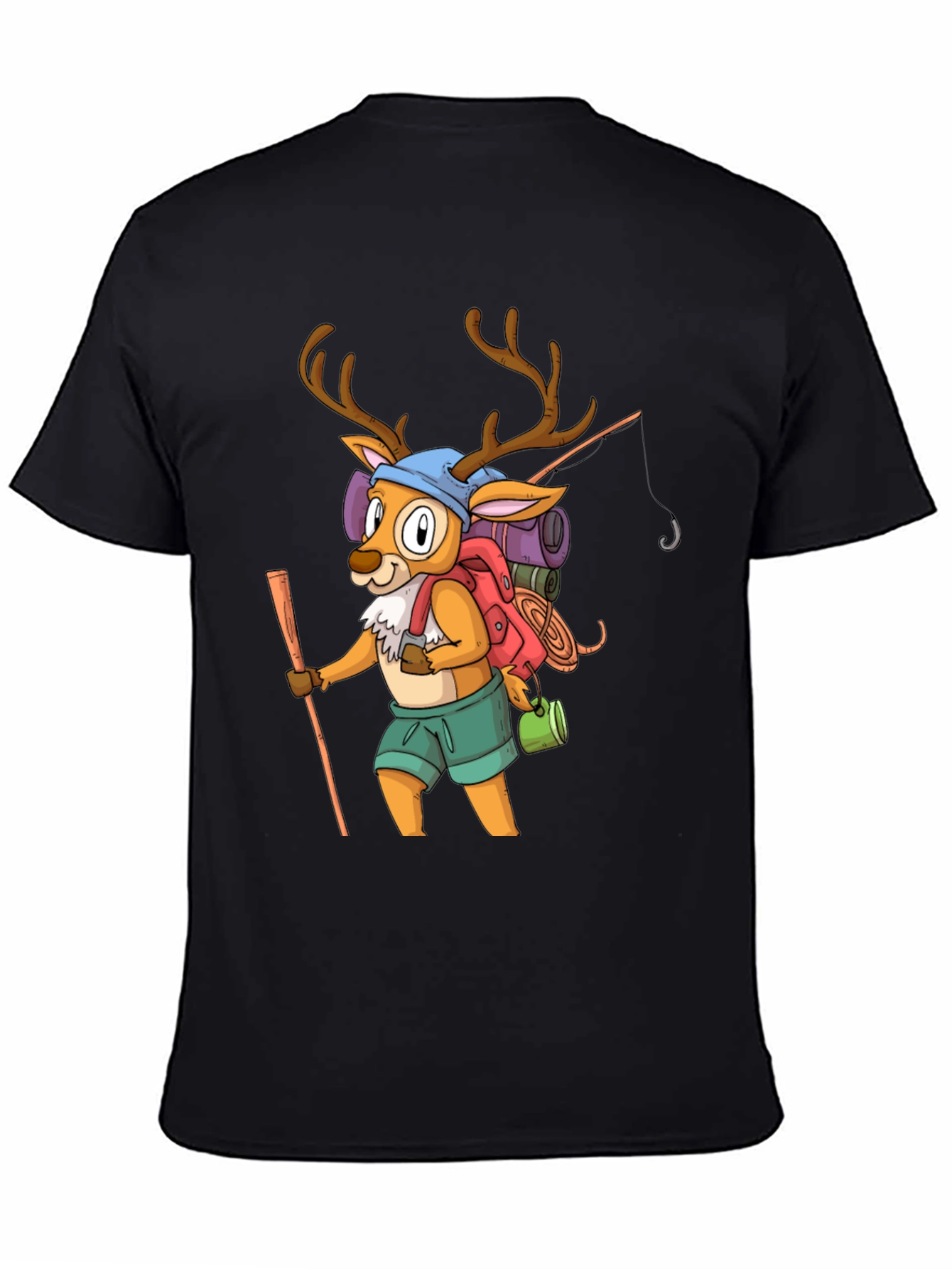 Hiking Deer Graphic Tee - Adventure Ready!