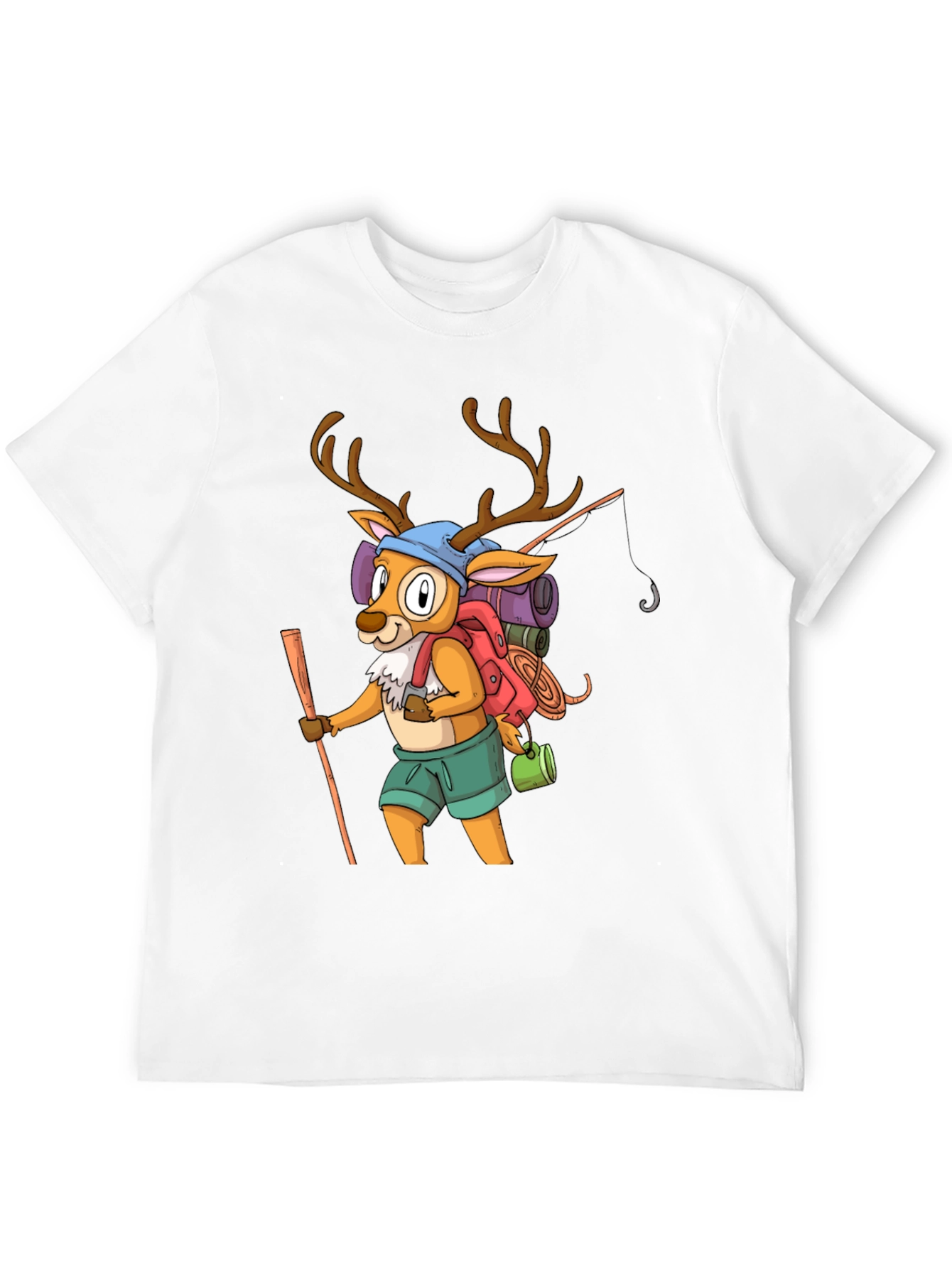 Hiking Deer Graphic Tee - Adventure Ready!