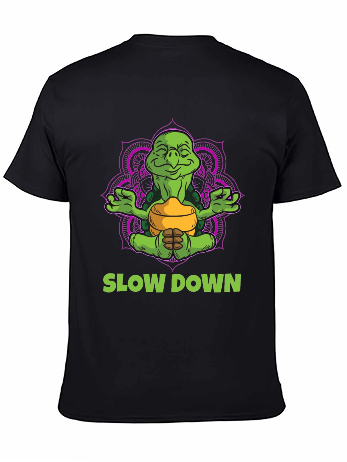 Meditating Turtle T-Shirt - Slow Down and Relax
