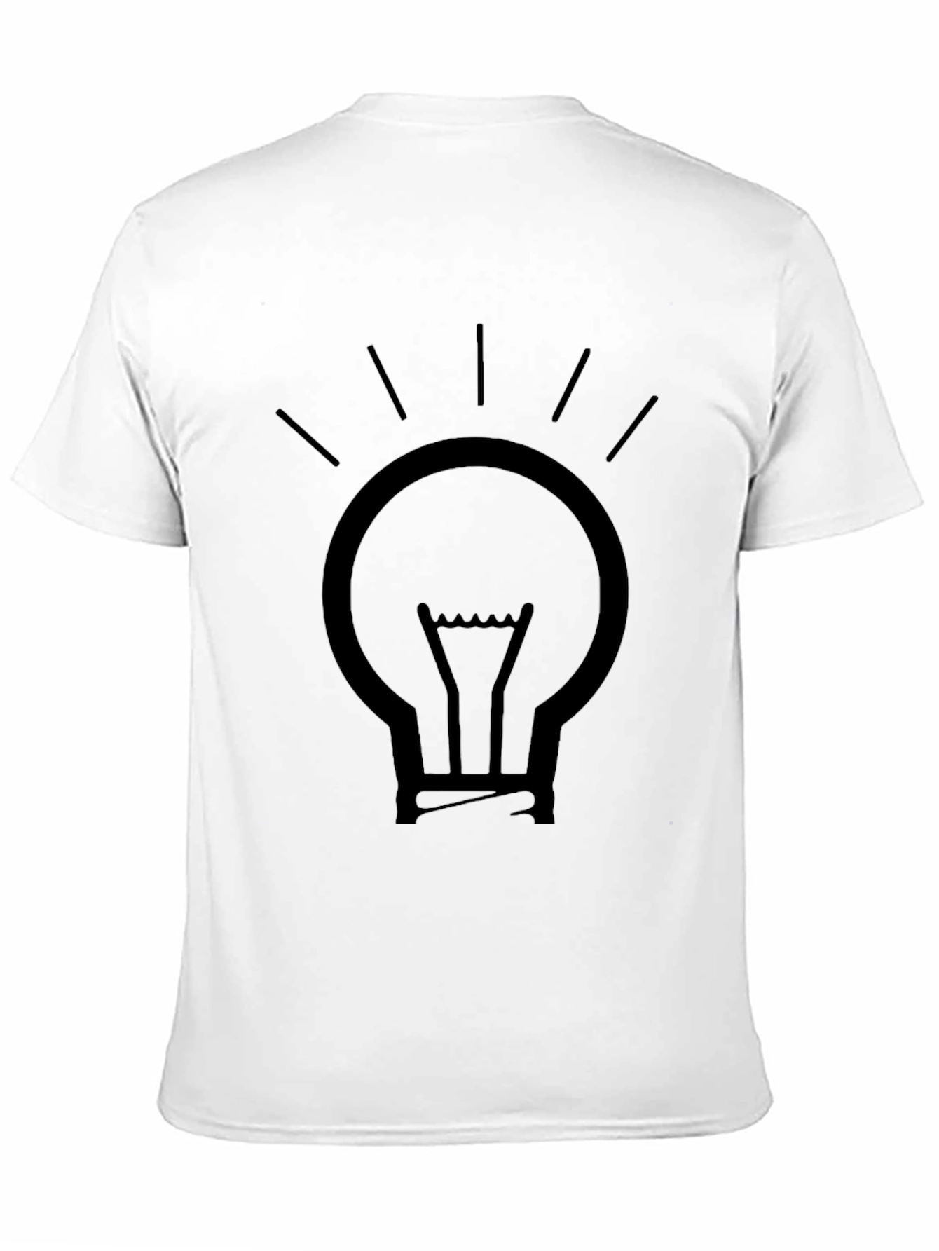 Idea Lightbulb Graphic Tee - Black Cotton T-Shirt
