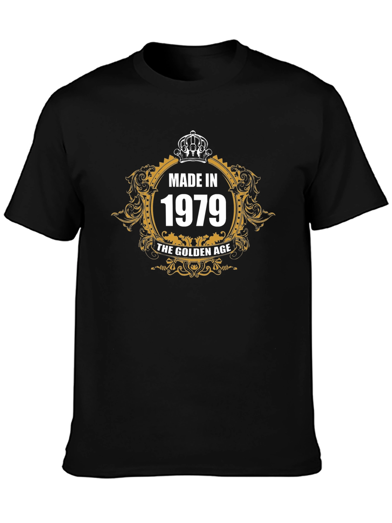 Made In 1979 Golden Age Black T-Shirt