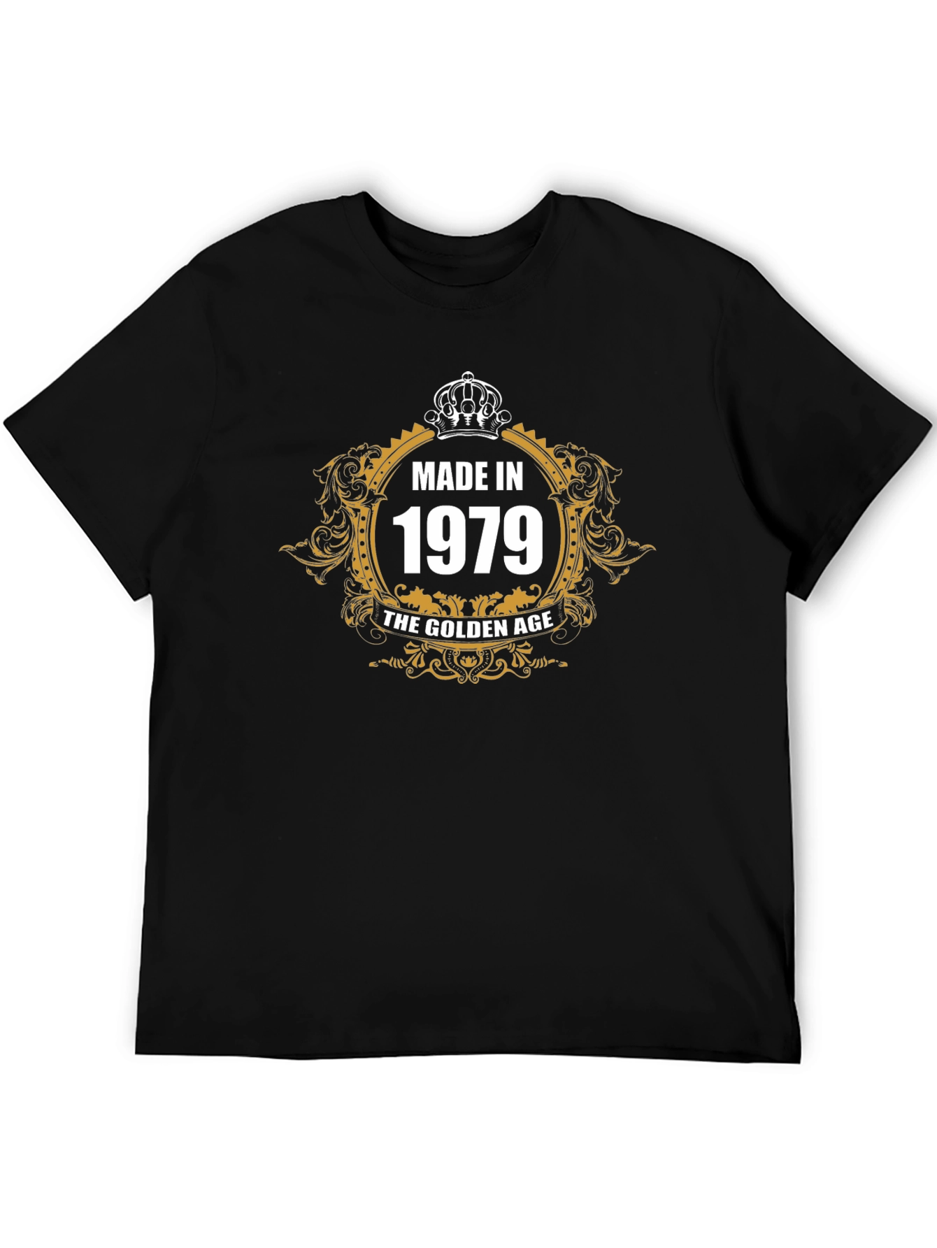 Made In 1979 Golden Age Black T-Shirt