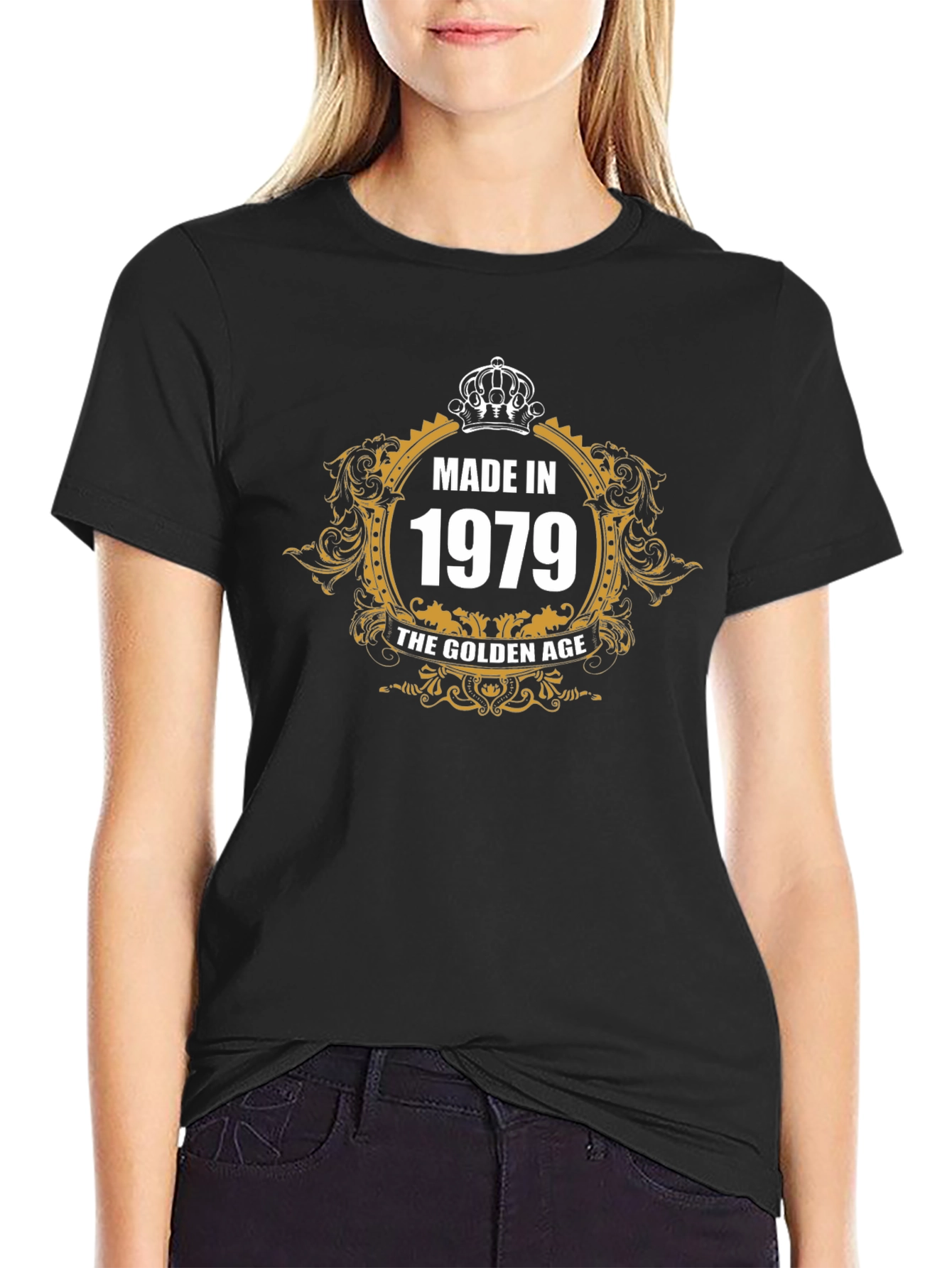 Made In 1979 Golden Age Black T-Shirt