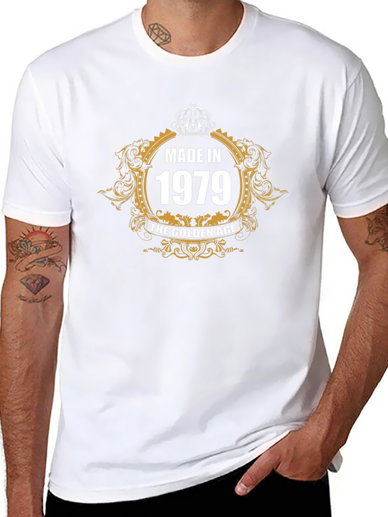 Made In 1979 Golden Age Black T-Shirt