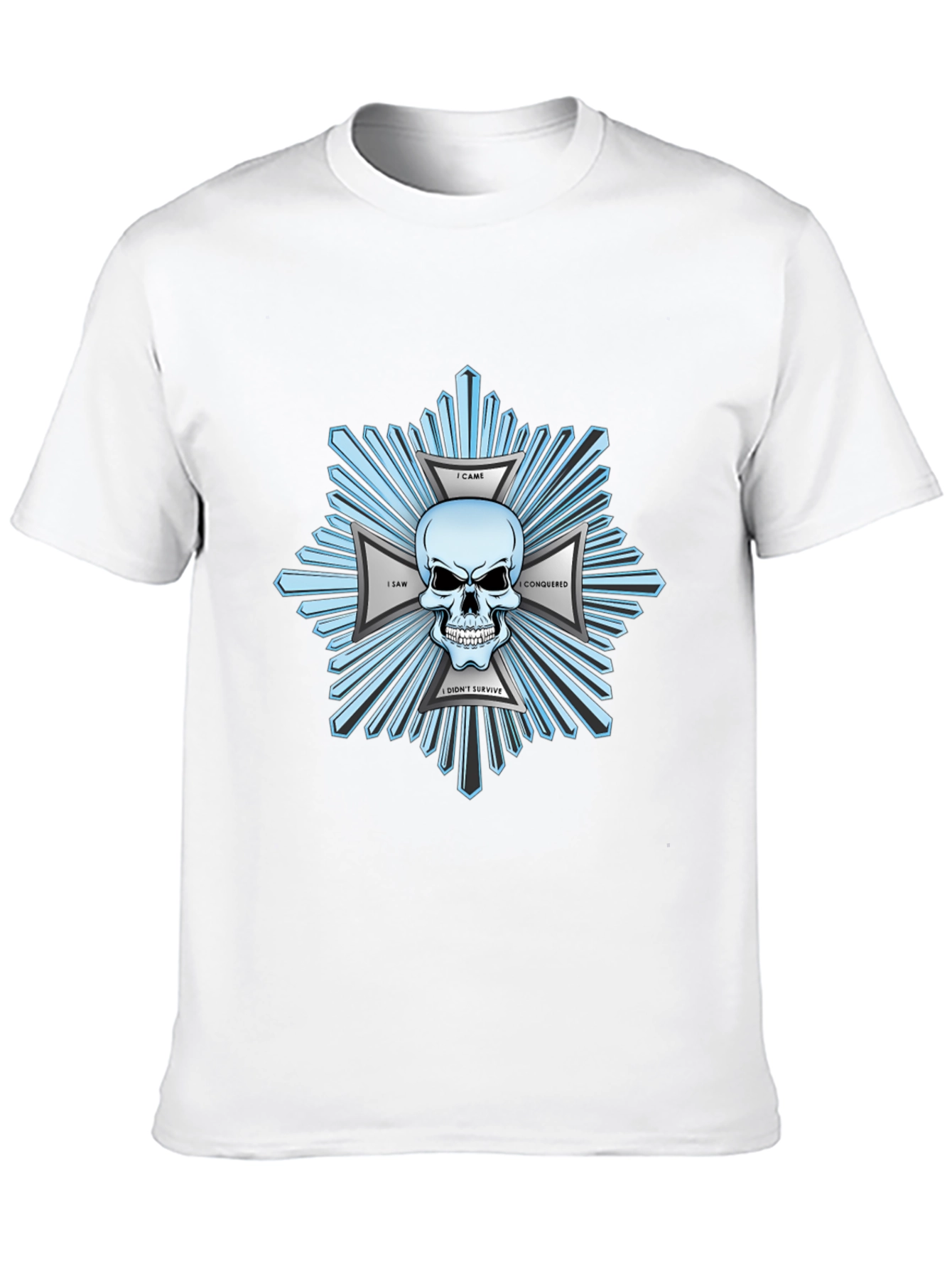 Skull & Crossbones Graphic Print Black T-Shirt