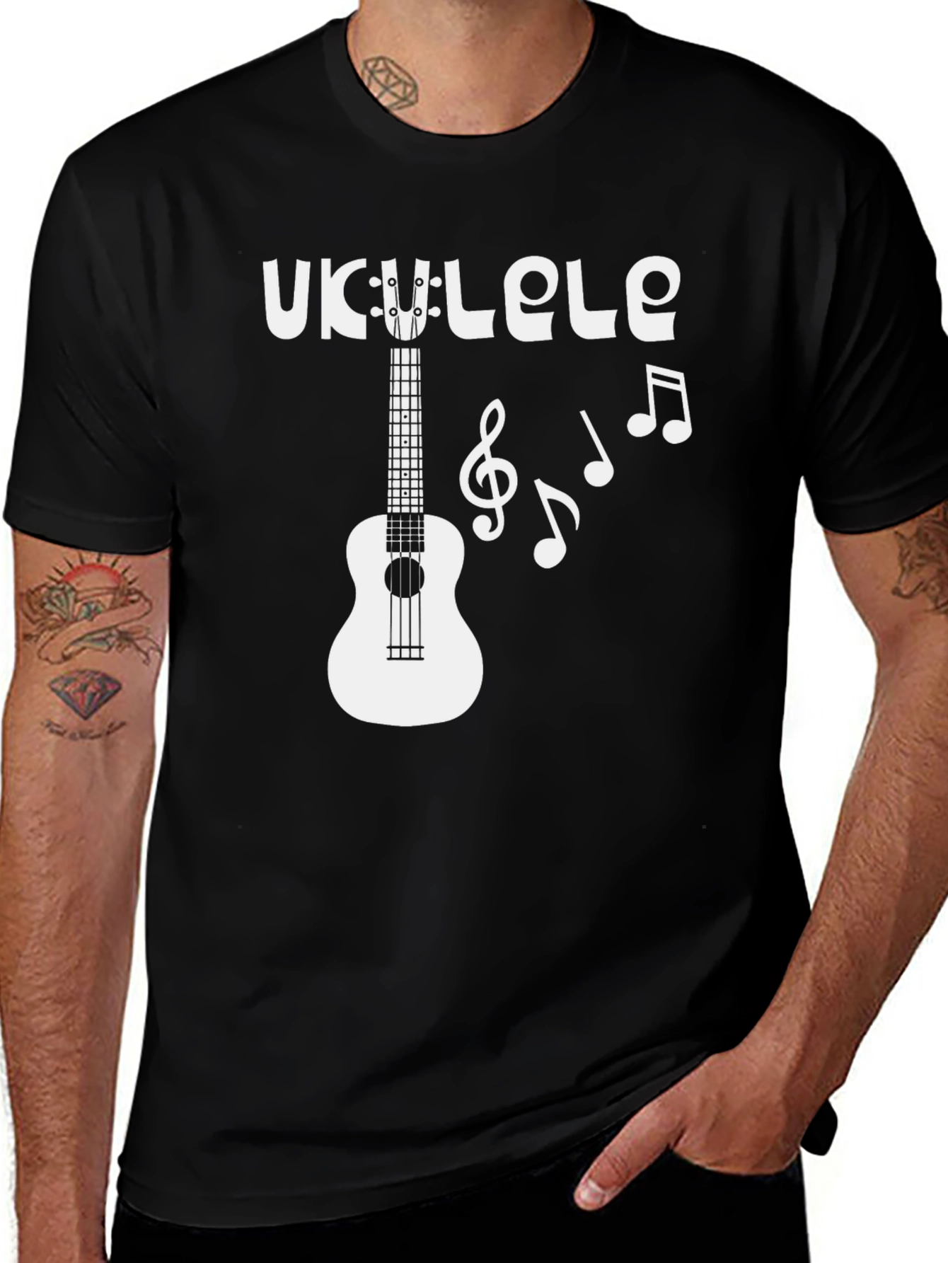 Ukulele Graphic T-Shirt: Music Lovers Tee