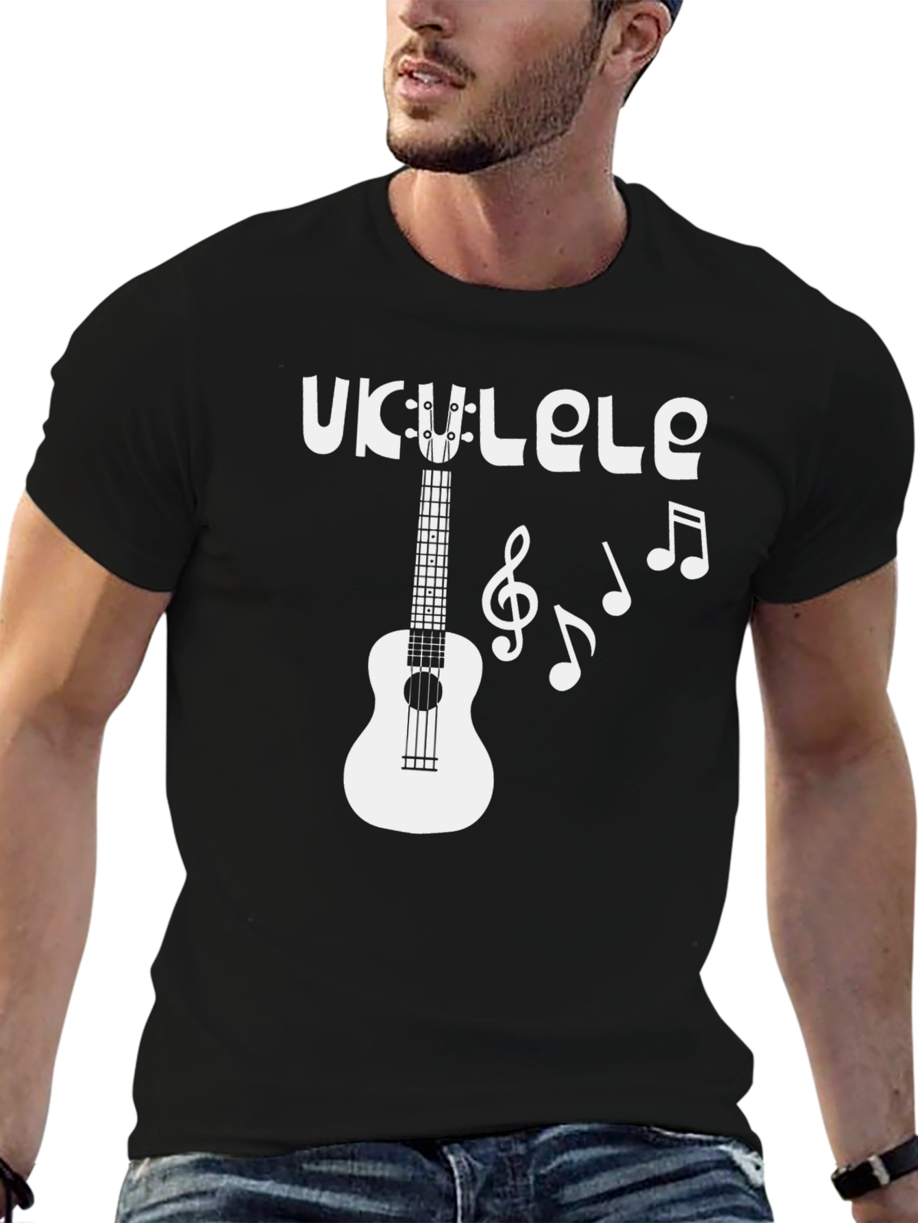 Ukulele Graphic T-Shirt: Music Lovers Tee