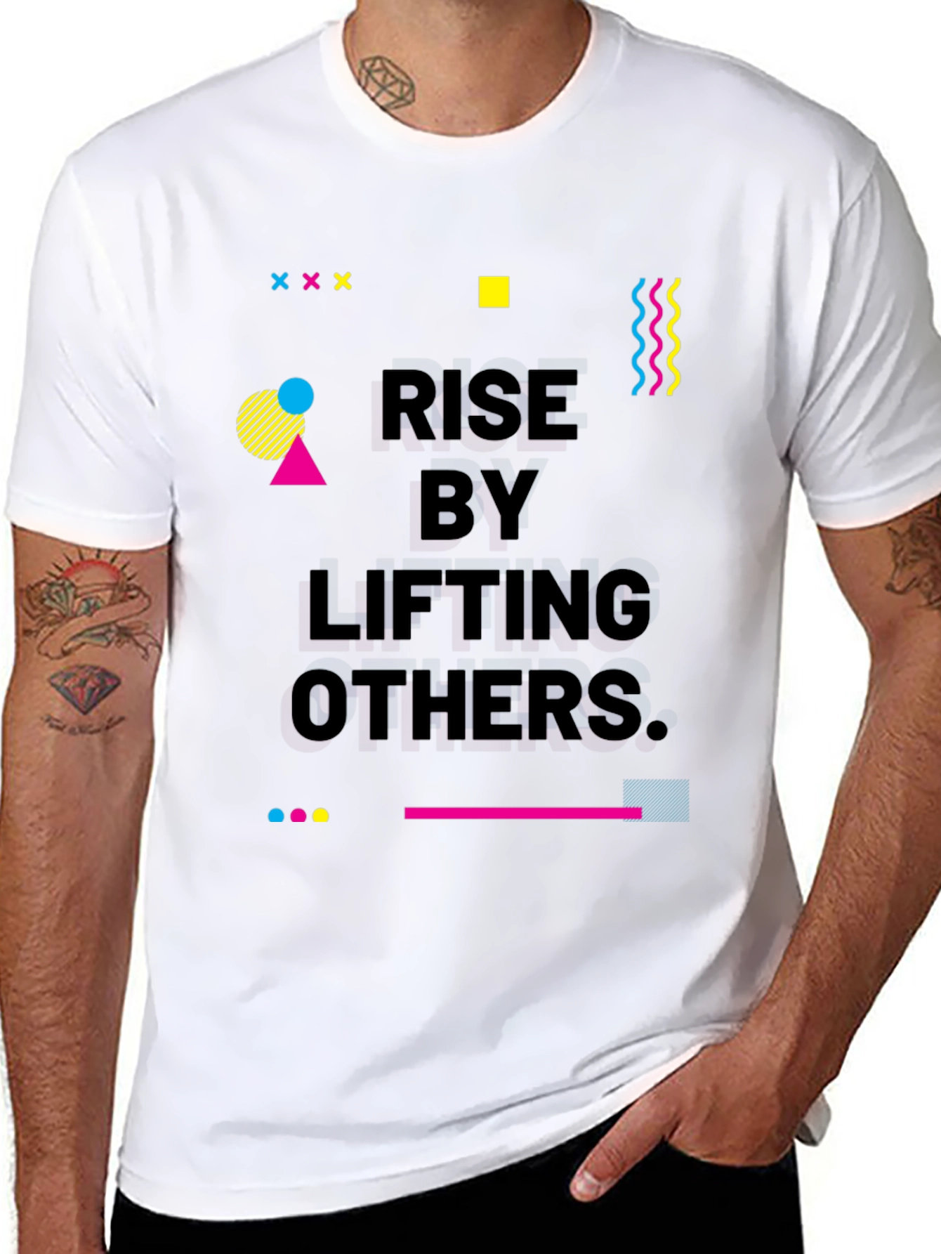 Rise by Lifting Others Graphic Tee - Black