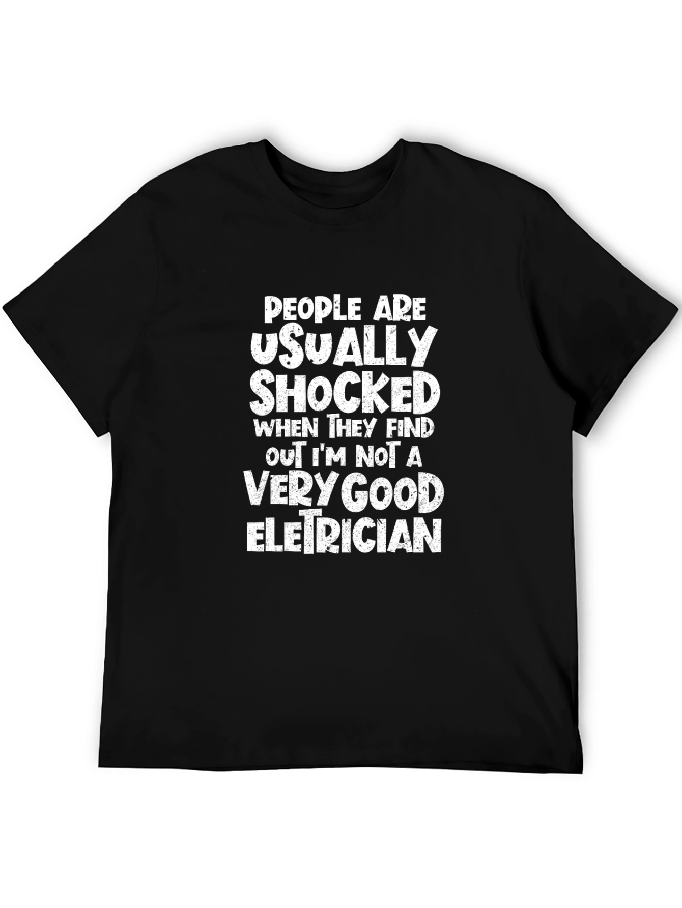 Funny Electrician T-Shirt Shocked Humor Tee