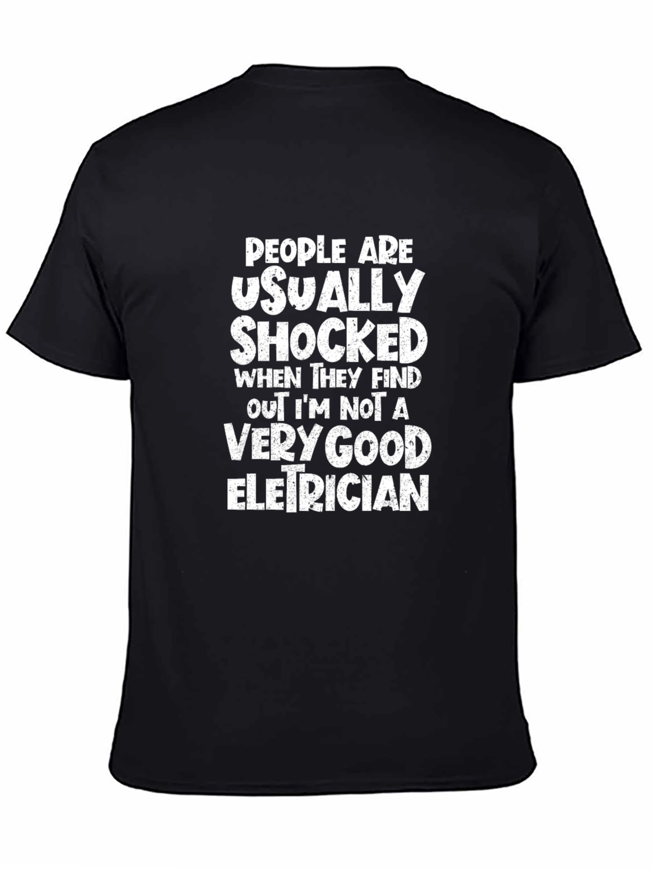 Funny Electrician T-Shirt Shocked Humor Tee