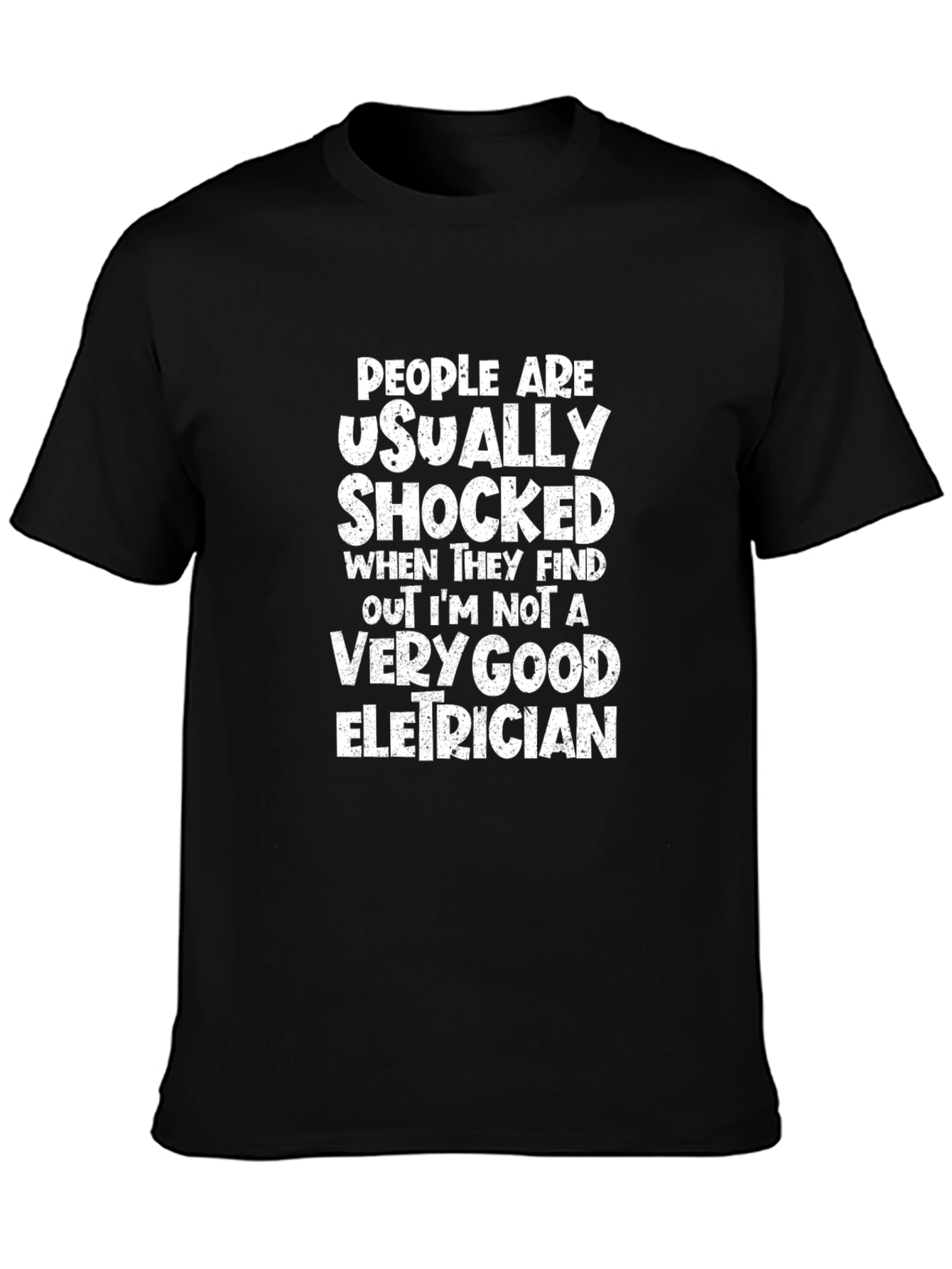 Funny Electrician T-Shirt Shocked Humor Tee