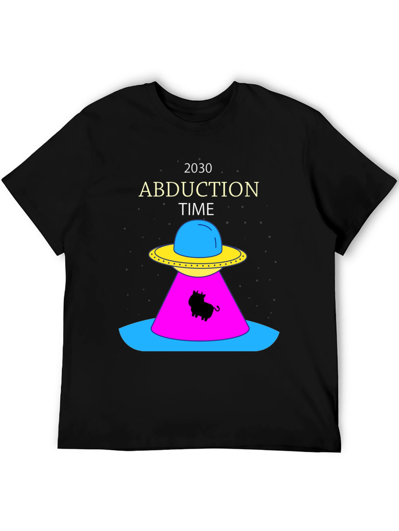 2030 Abduction Time Black T-Shirt