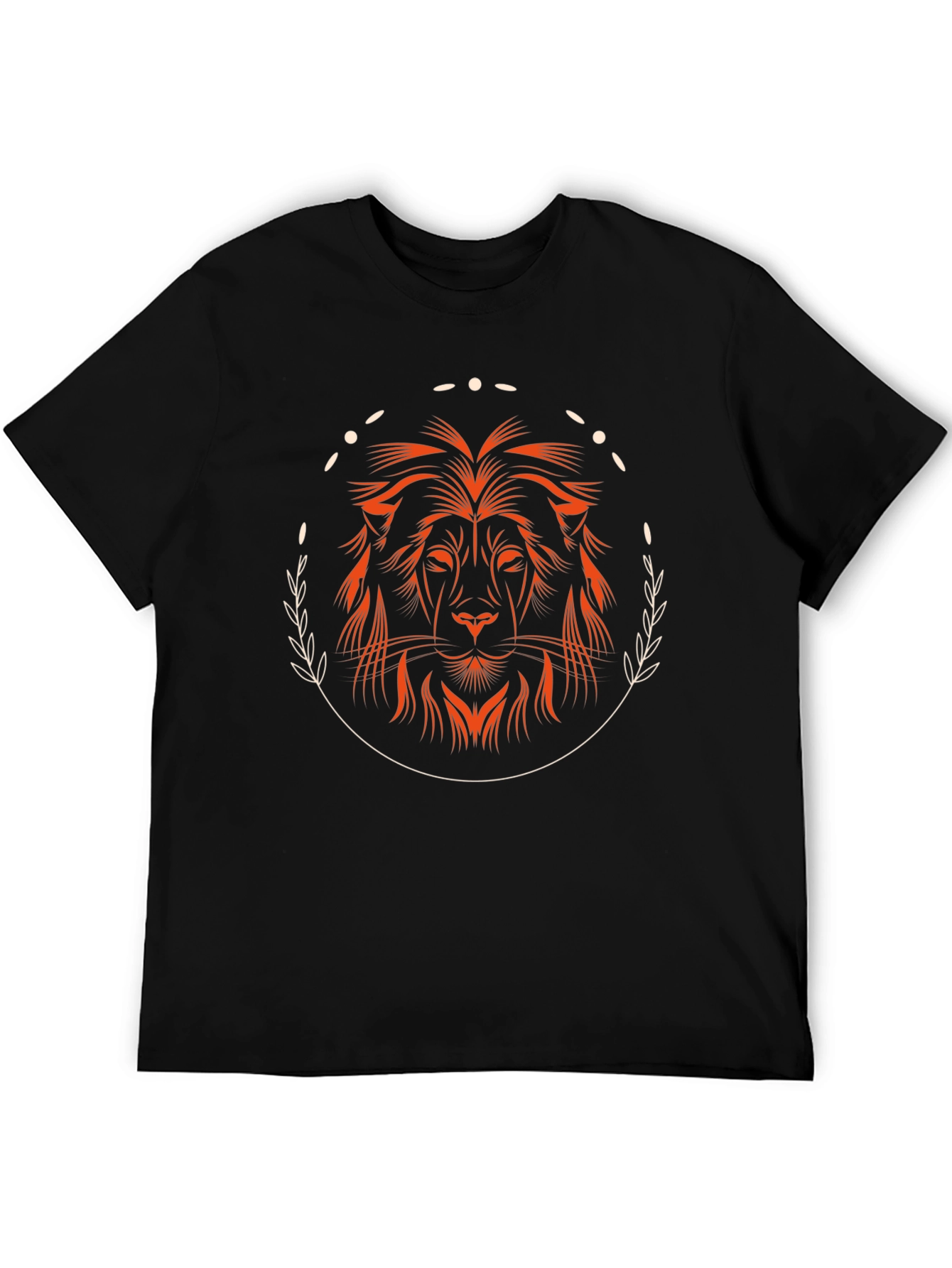 Lion Graphic Tee - Black Stylish Mens T-Shirt
