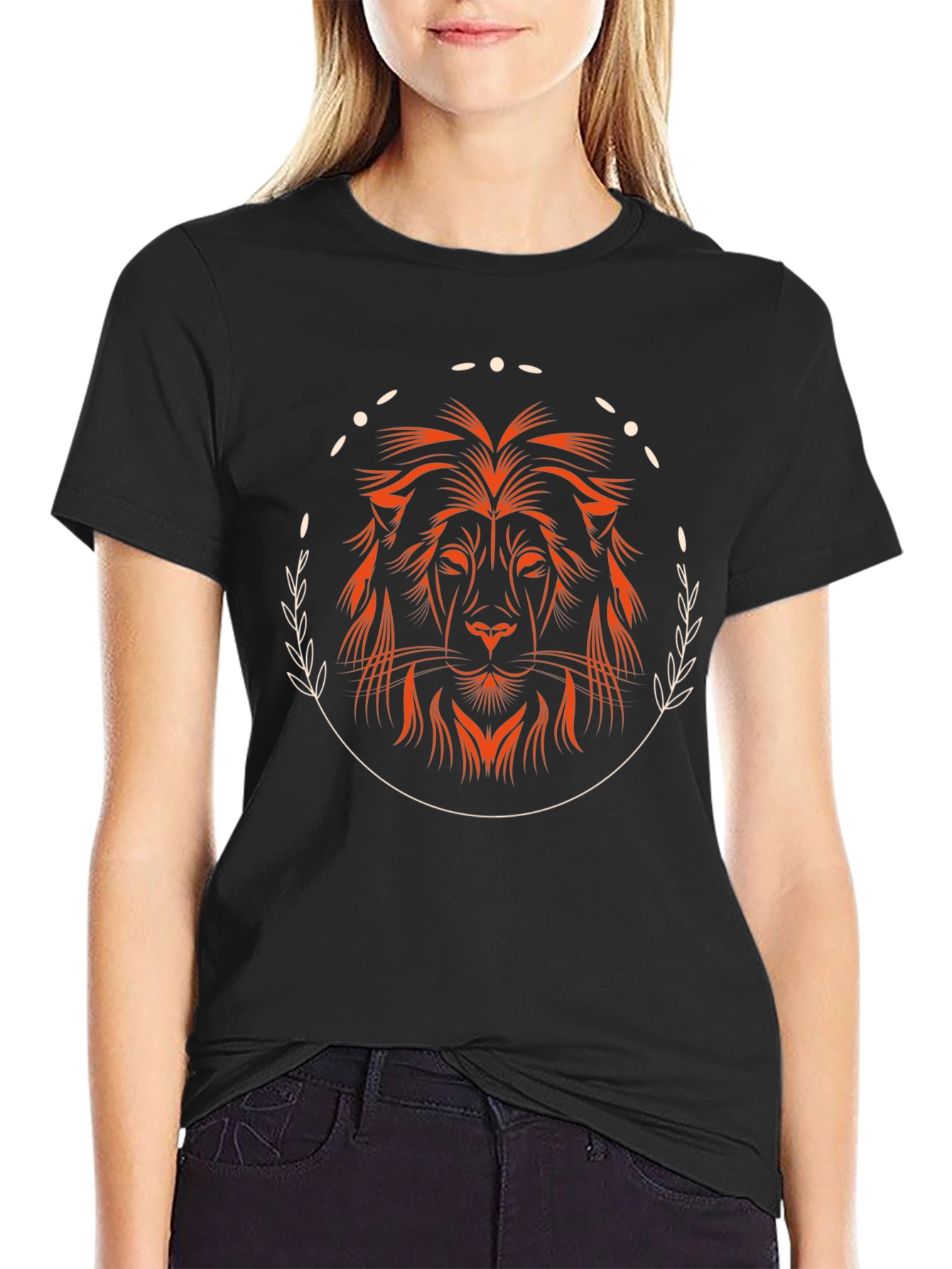 Lion Graphic Tee - Black Stylish Mens T-Shirt