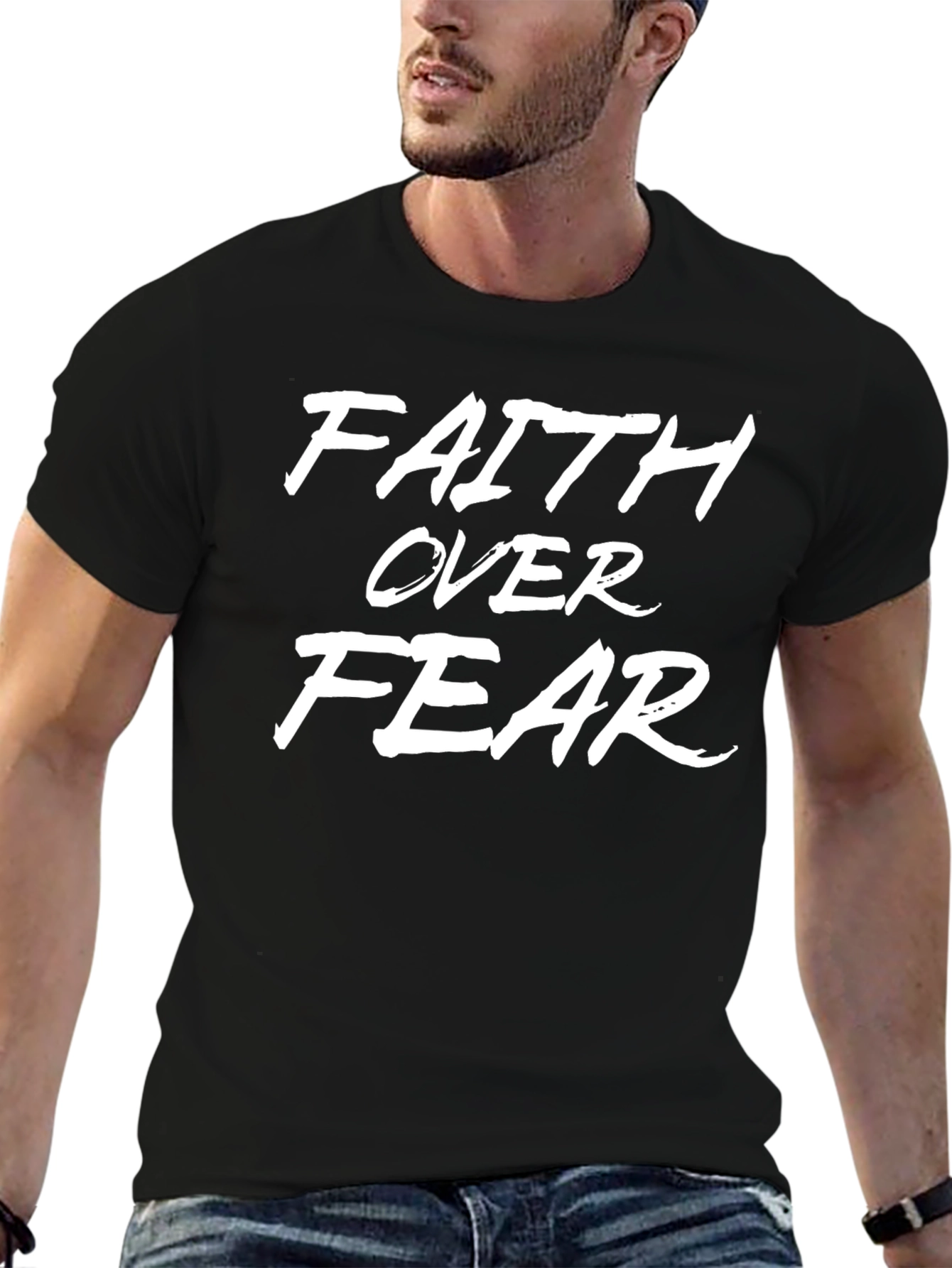 Faith Over Fear Graphic Tee - Black