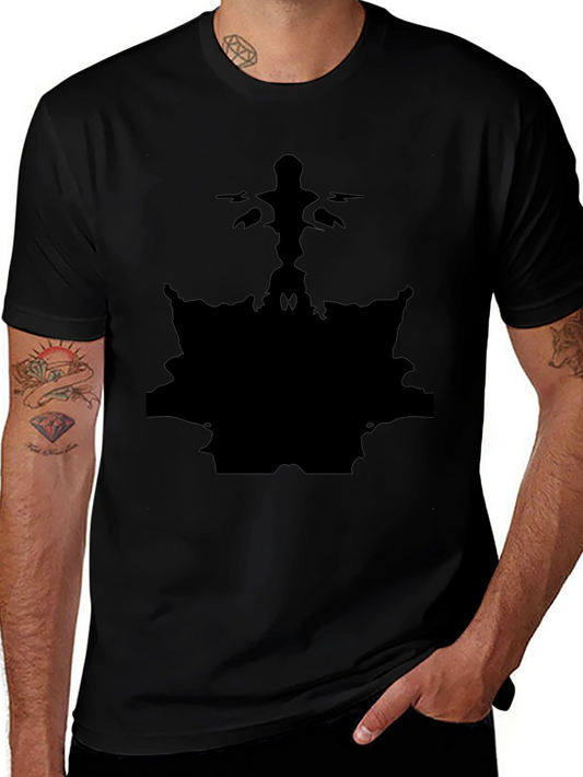 Abstract Black Graphic Tee - Unique Design Shirt