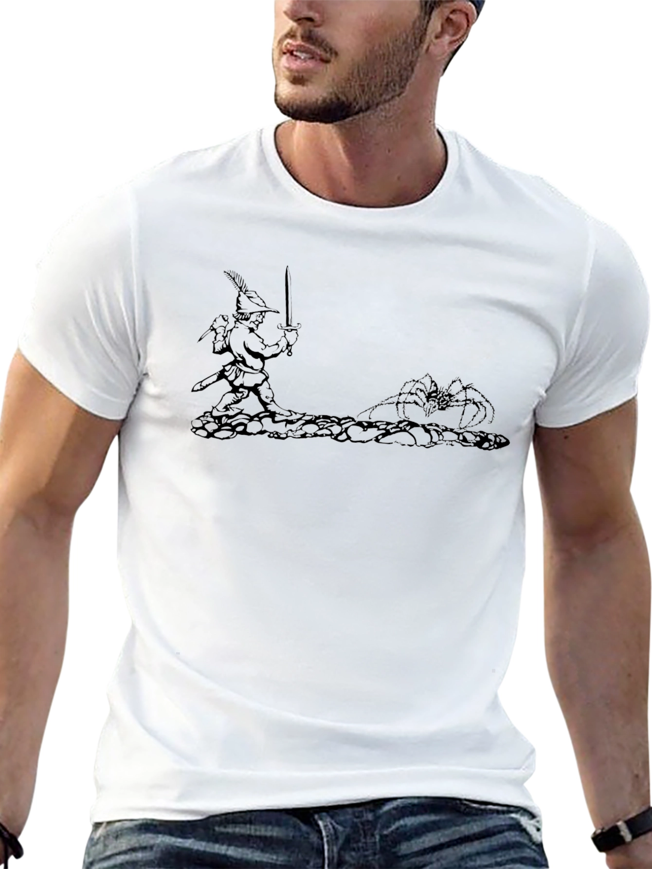 Adventurer vs. Spider Graphic T-Shirt