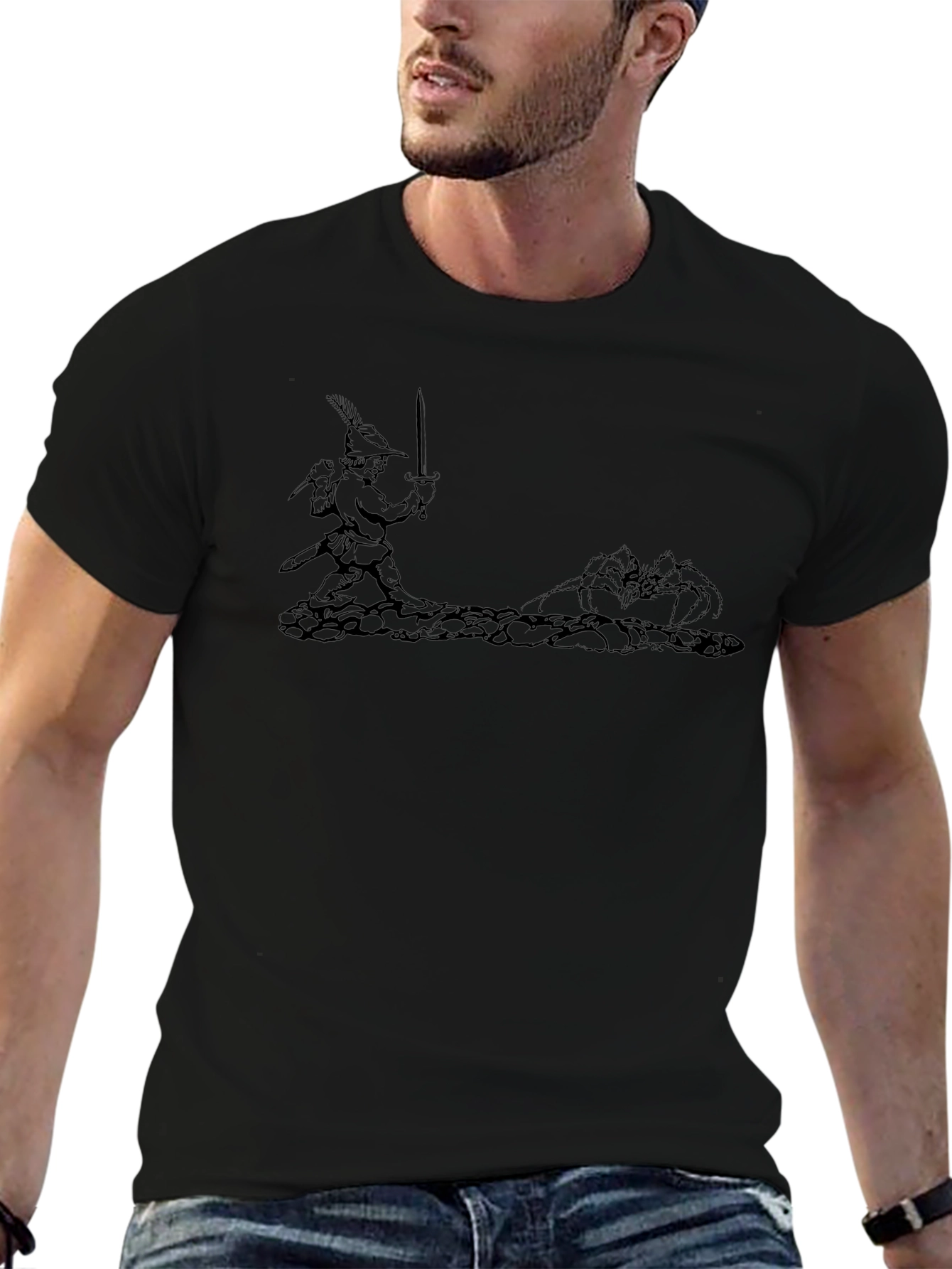 Adventurer vs. Spider Graphic T-Shirt