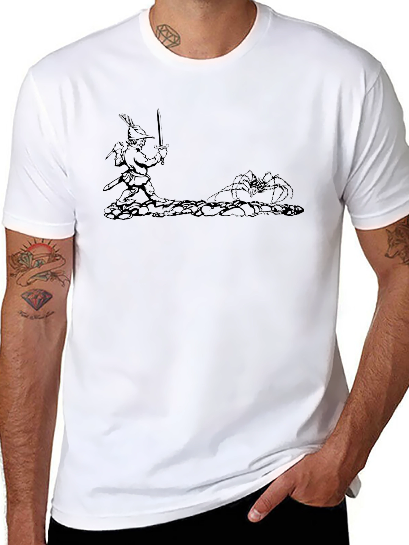 Adventurer vs. Spider Graphic T-Shirt