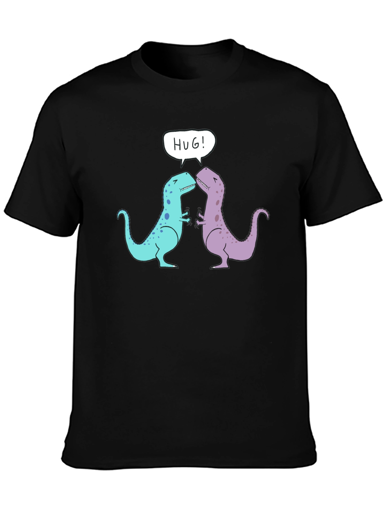 Dino Hug T-Shirt - Cute Cartoon Dinosaur Graphic Tee