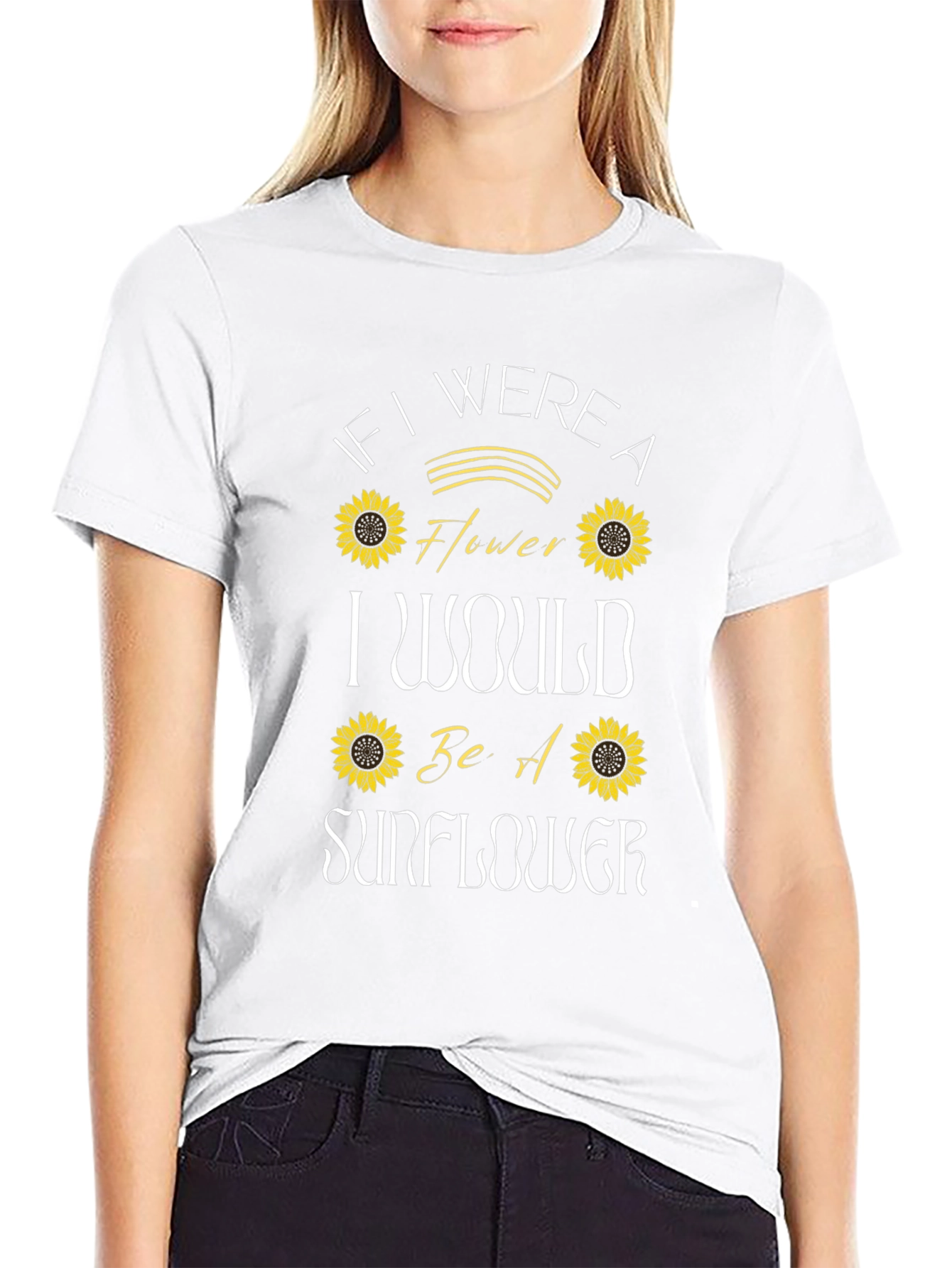 Sunflower Graphic T-Shirt - If I Were a Flower