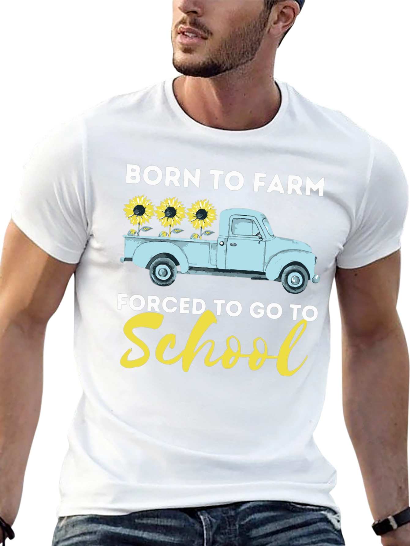 Born to Farm Truck Graphic T-Shirt
