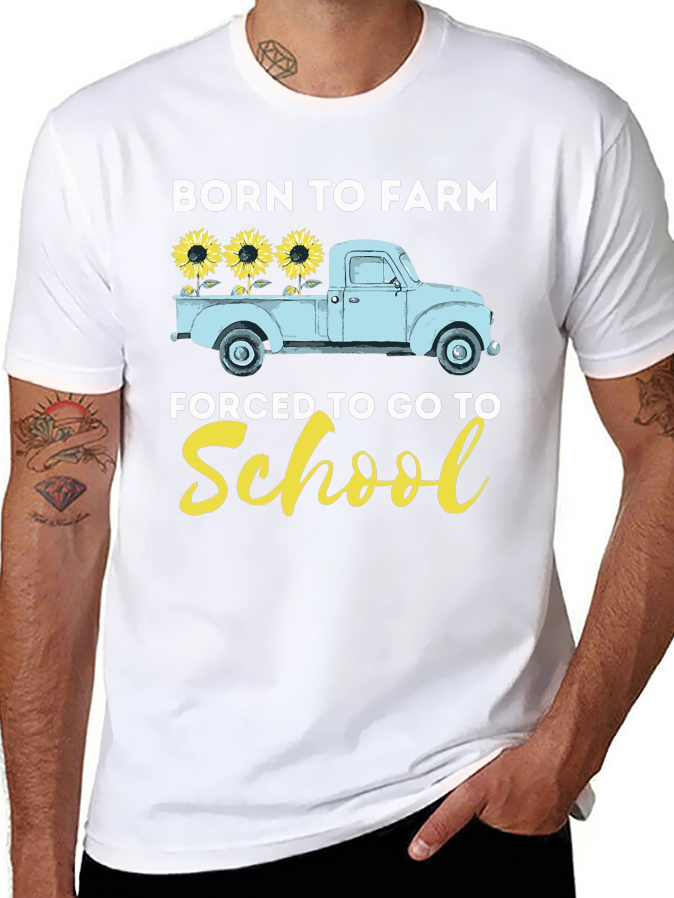 Born to Farm Truck Graphic T-Shirt