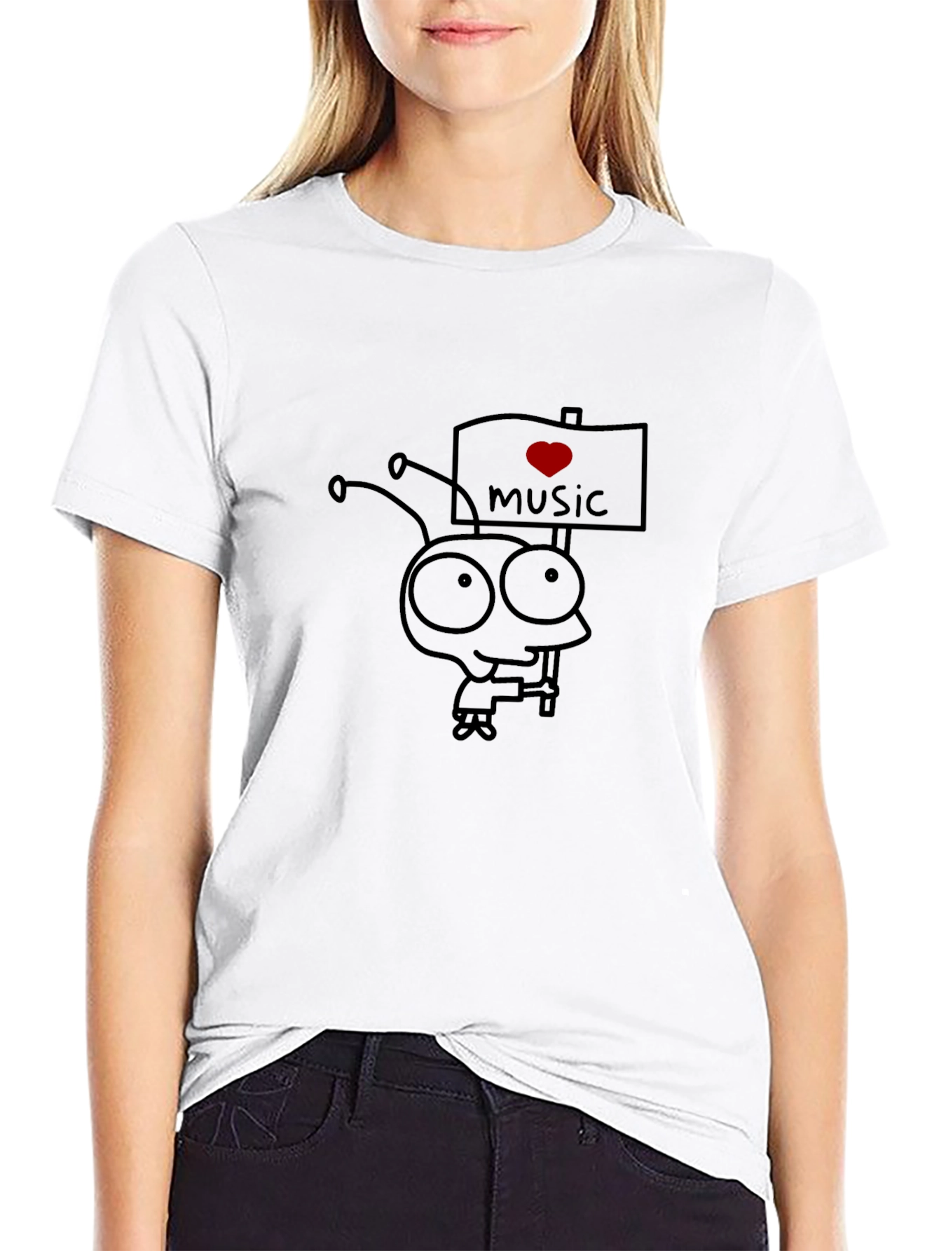 I Love Music Black T-Shirt