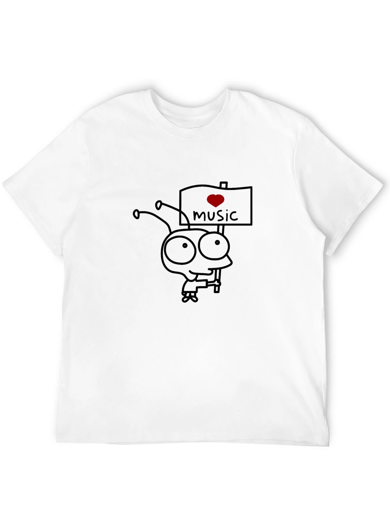 I Love Music Black T-Shirt