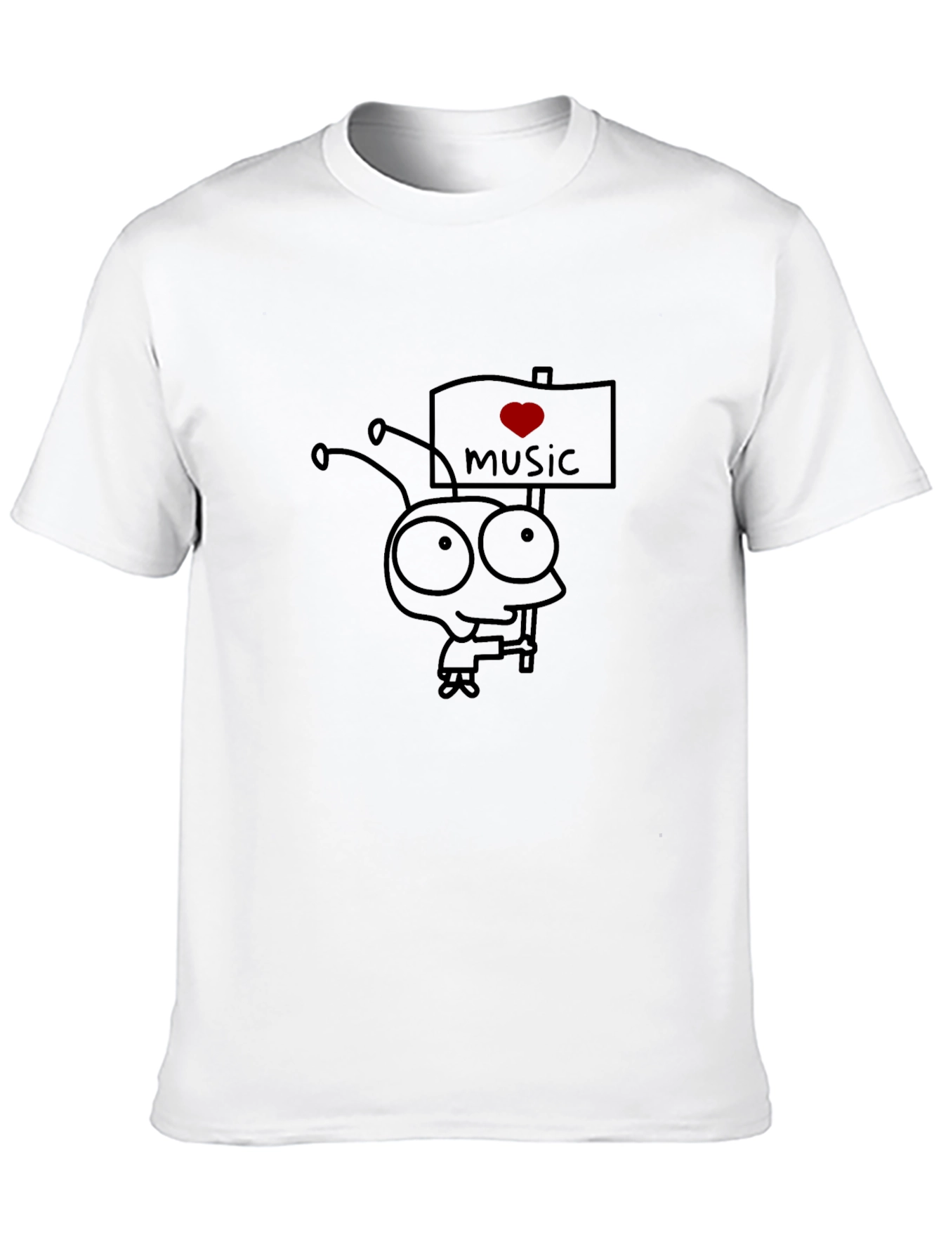 I Love Music Black T-Shirt