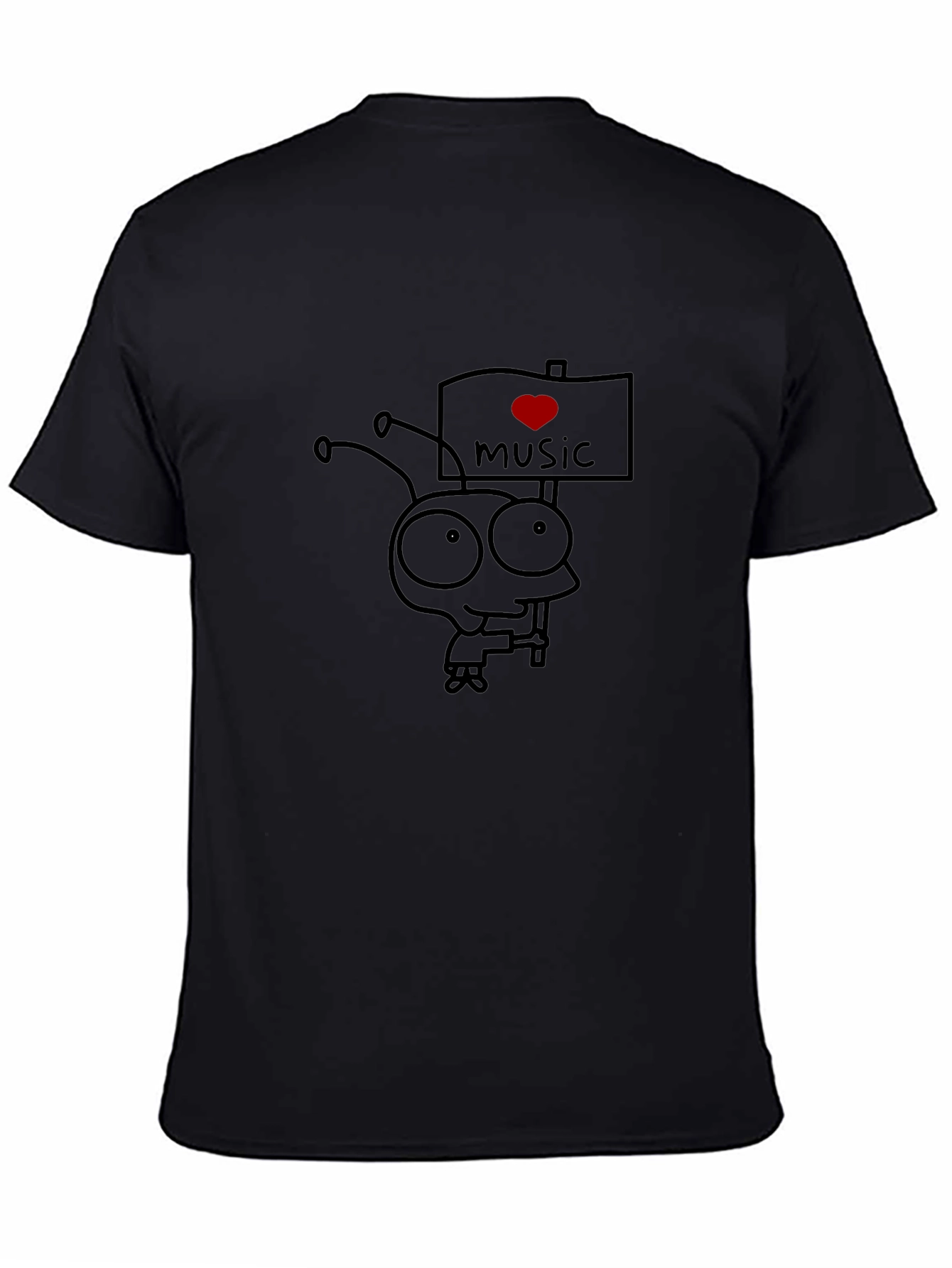 I Love Music Black T-Shirt