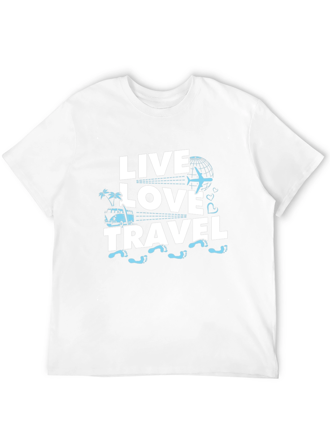 Live Love Travel Graphic Tee - Black
