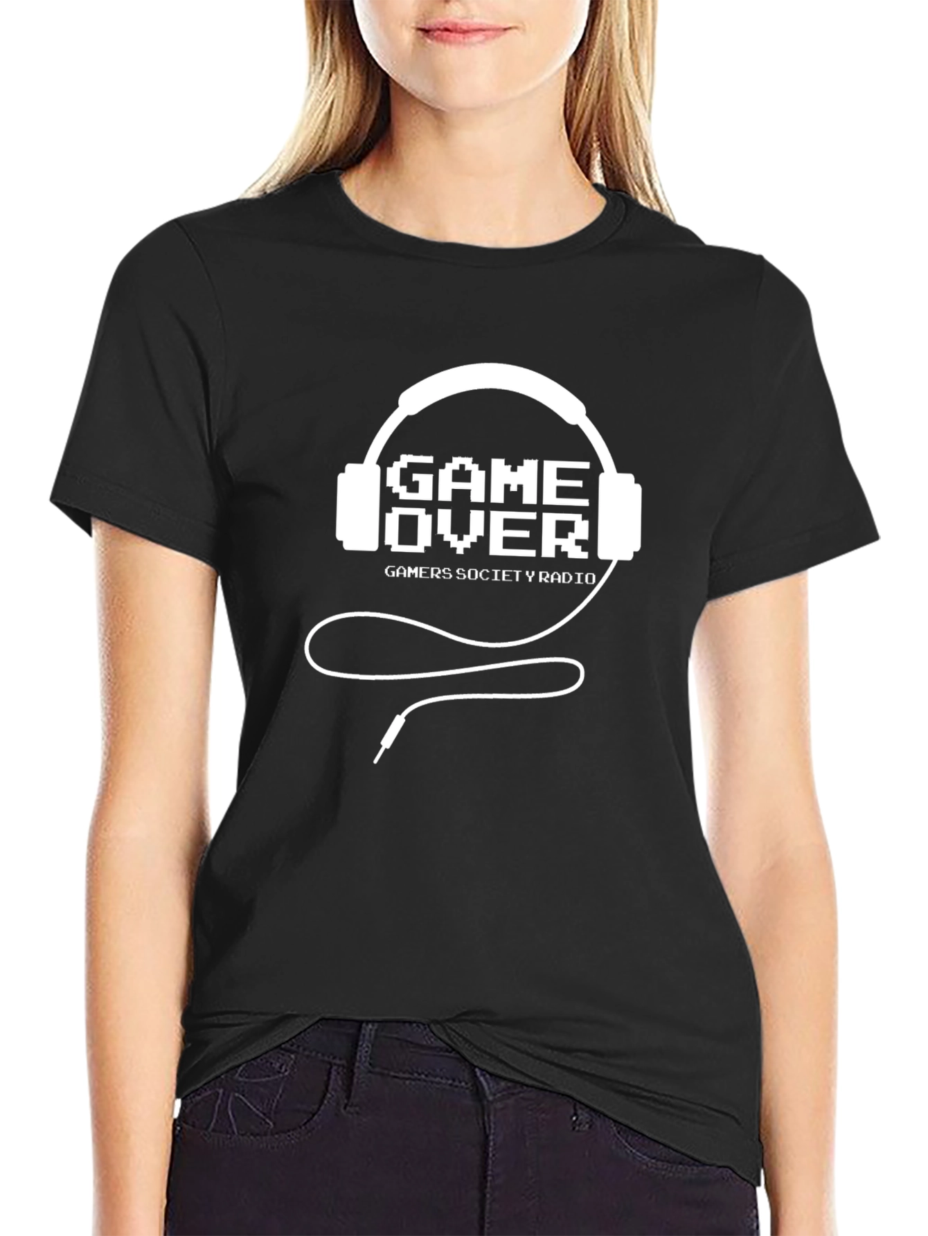 Game Over Headphone Gamer Society Radio T-Shirt