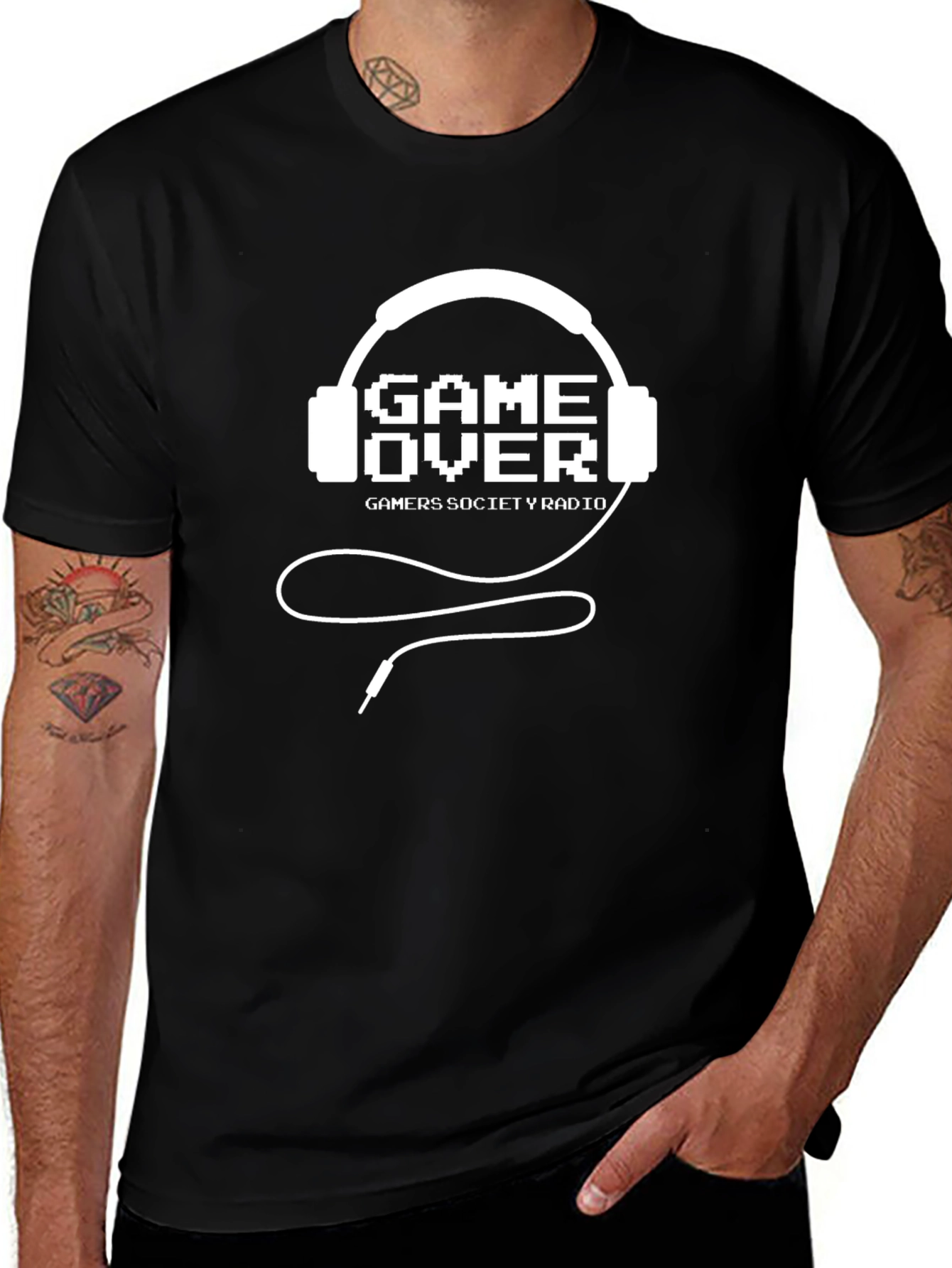 Game Over Headphone Gamer Society Radio T-Shirt