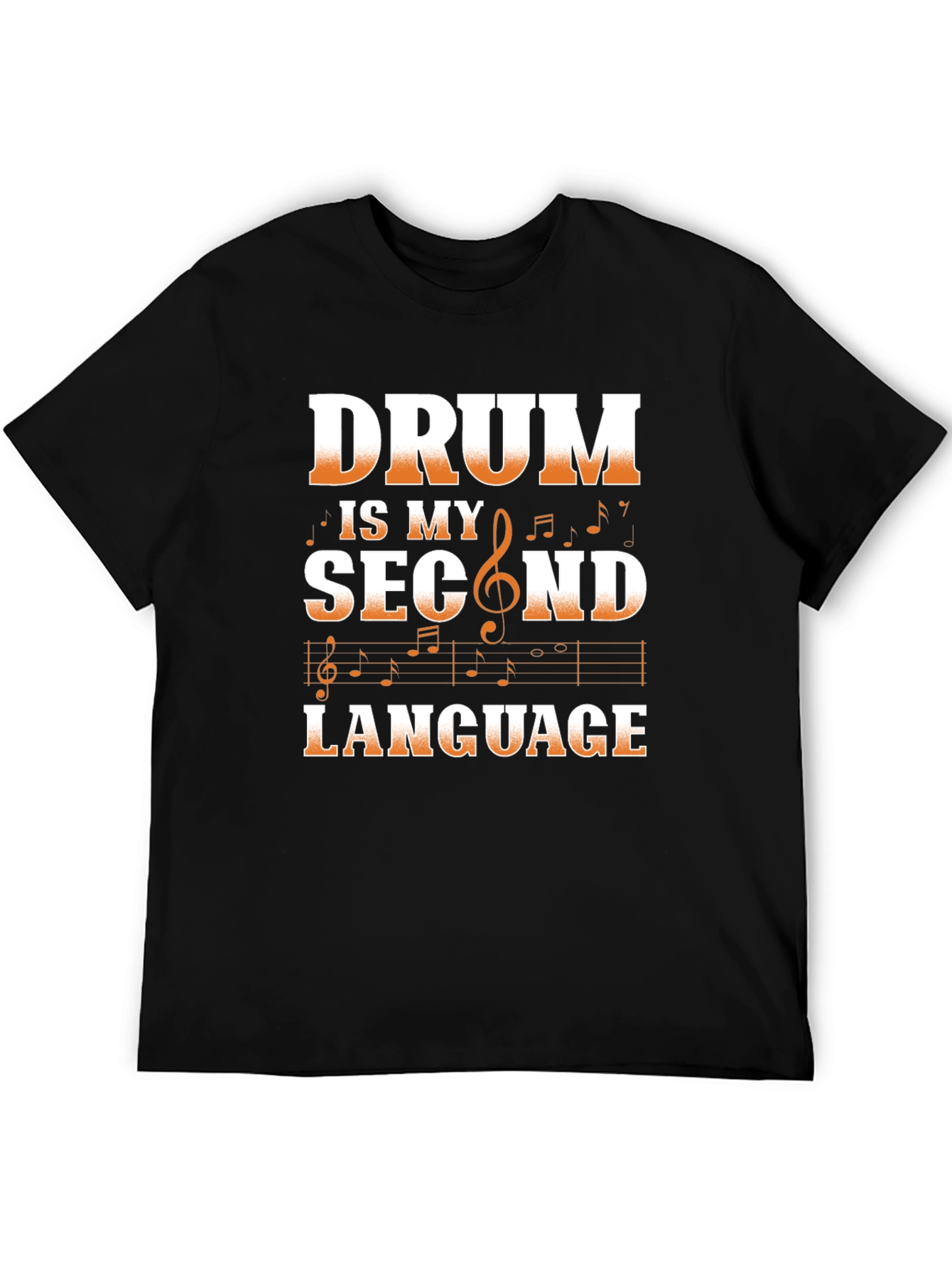Drum is My Second Language Graphic Tee