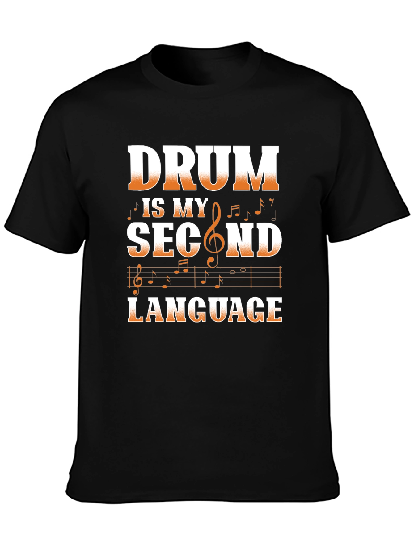 Drum is My Second Language Graphic Tee