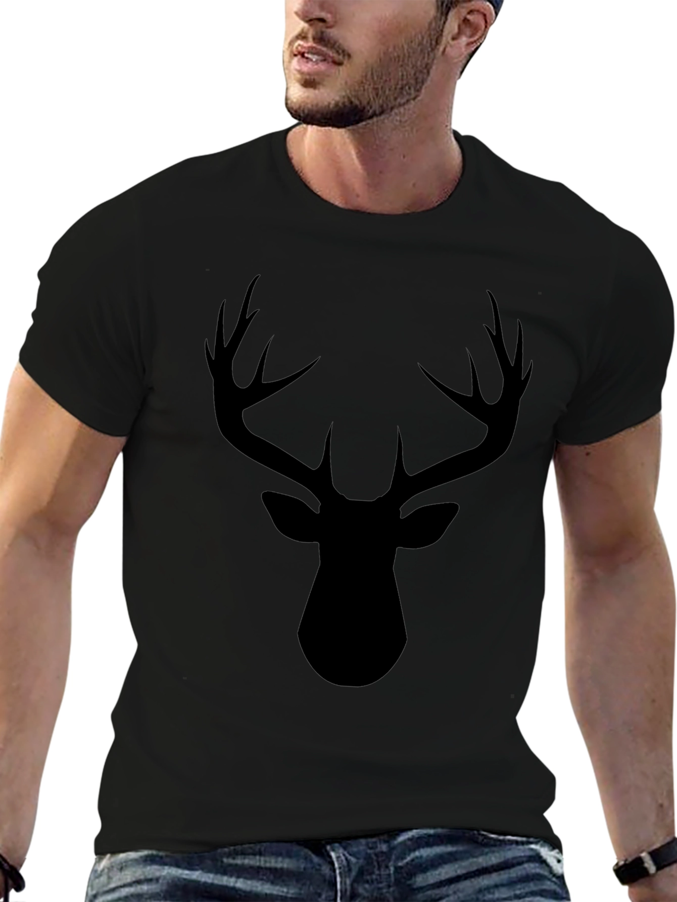 Black Deer Silhouette T-Shirt