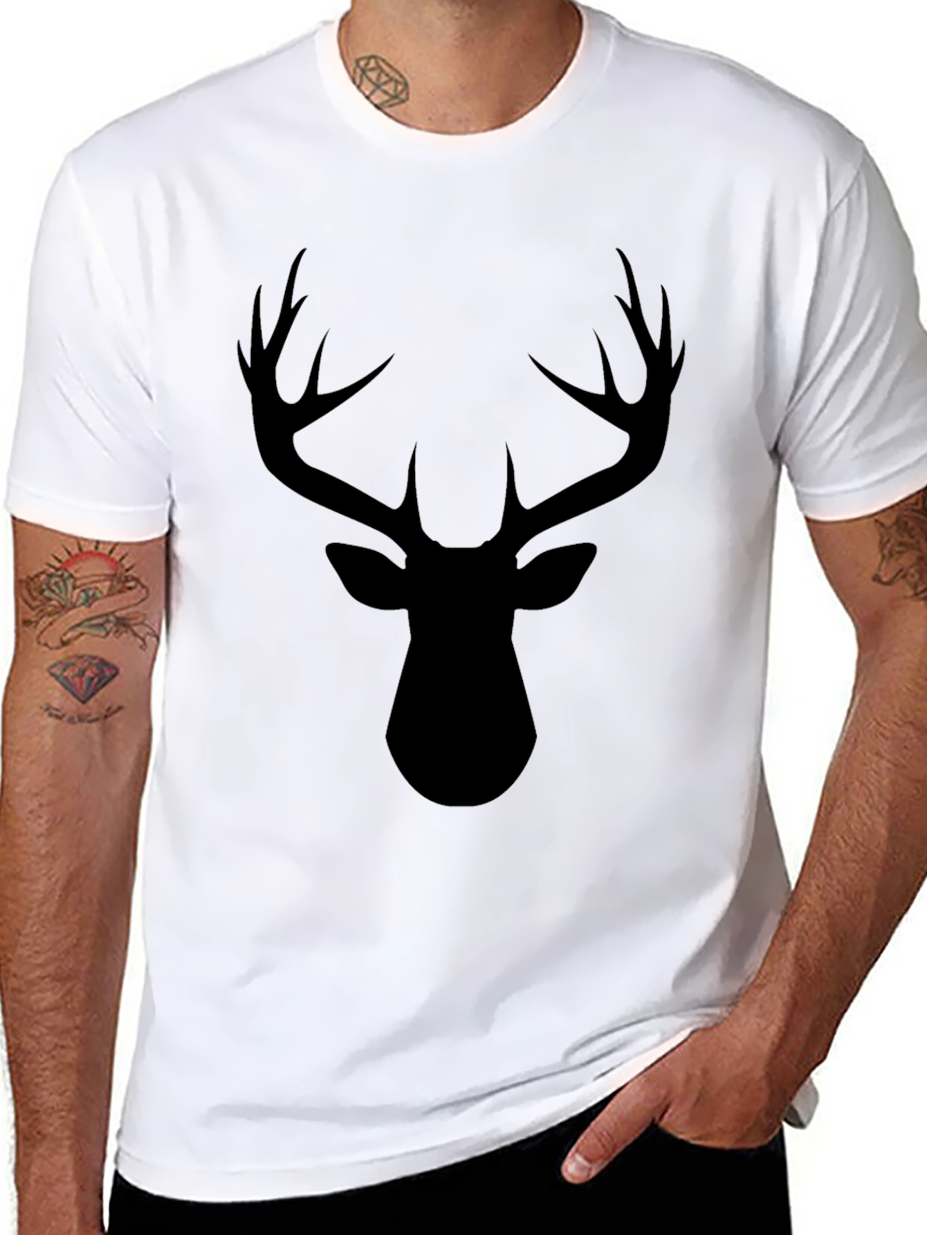 Black Deer Silhouette T-Shirt