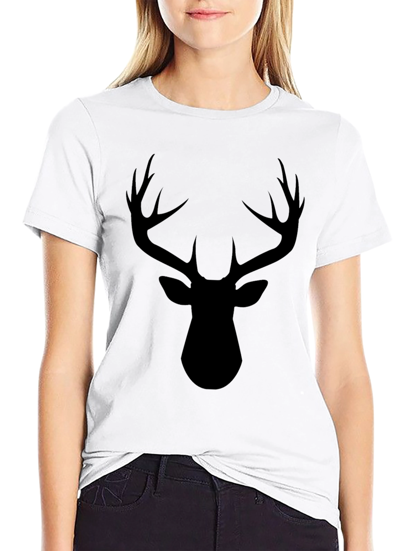 Black Deer Silhouette T-Shirt